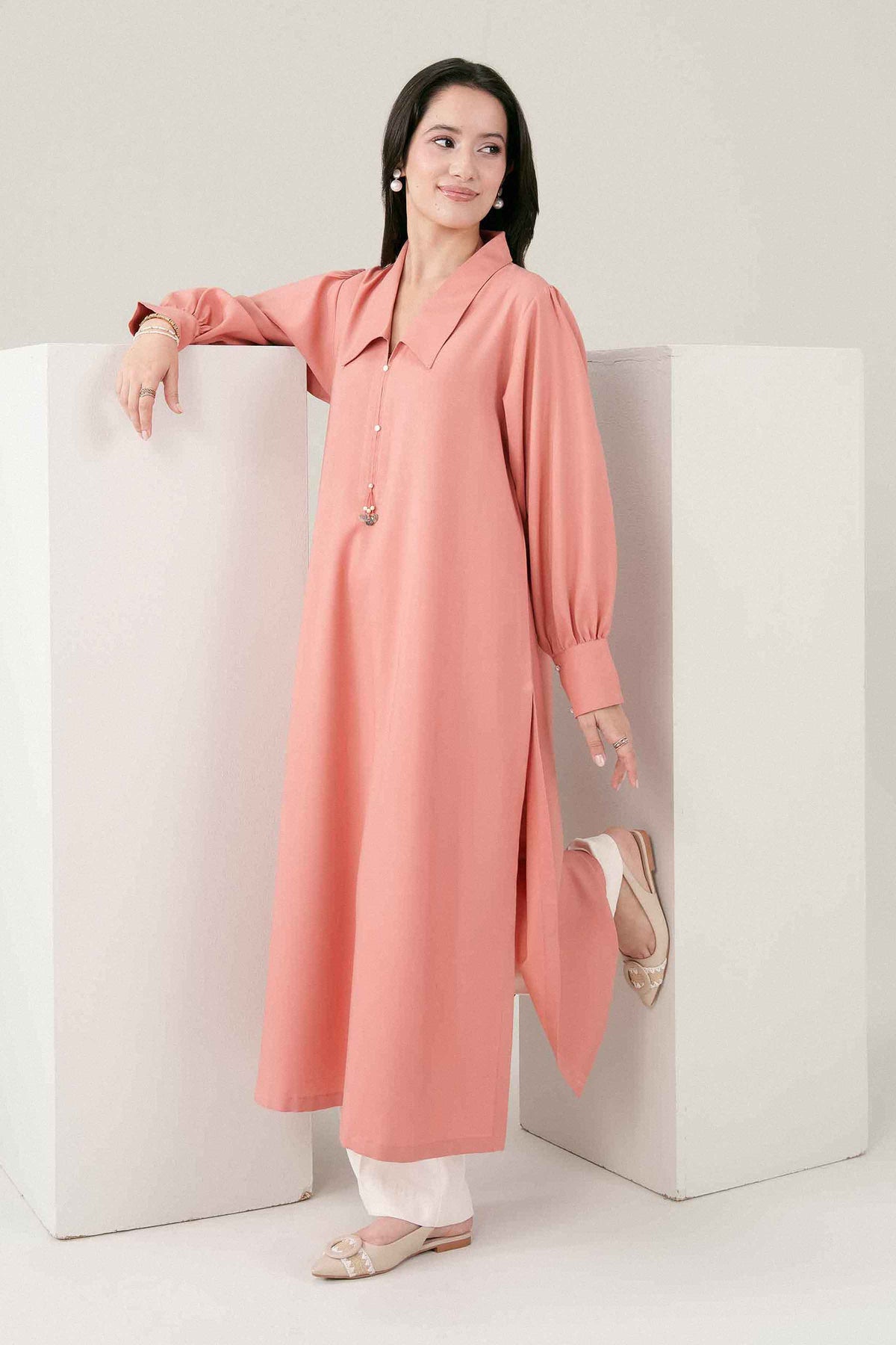 Solid Shirt - ST2SD-PRET26WV1-1 for Women - Pret Collection | Nishat | Shop Online