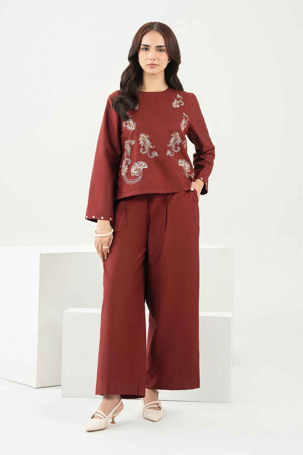 2 Piece - Embroidered Suit - ST2STE-AURA26WV2-5 for Women - Pret Collection | Nishat | Shop Online