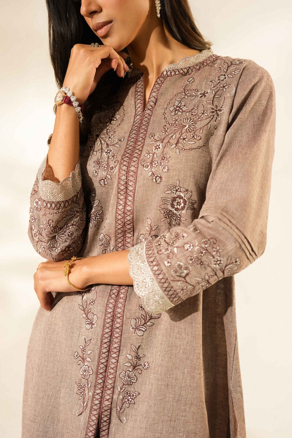 2 Piece - Embroidered Suit - ST2STE-LUXE26WV1-28 for Women - Luxury Pret Collection | Nishat | Shop Online