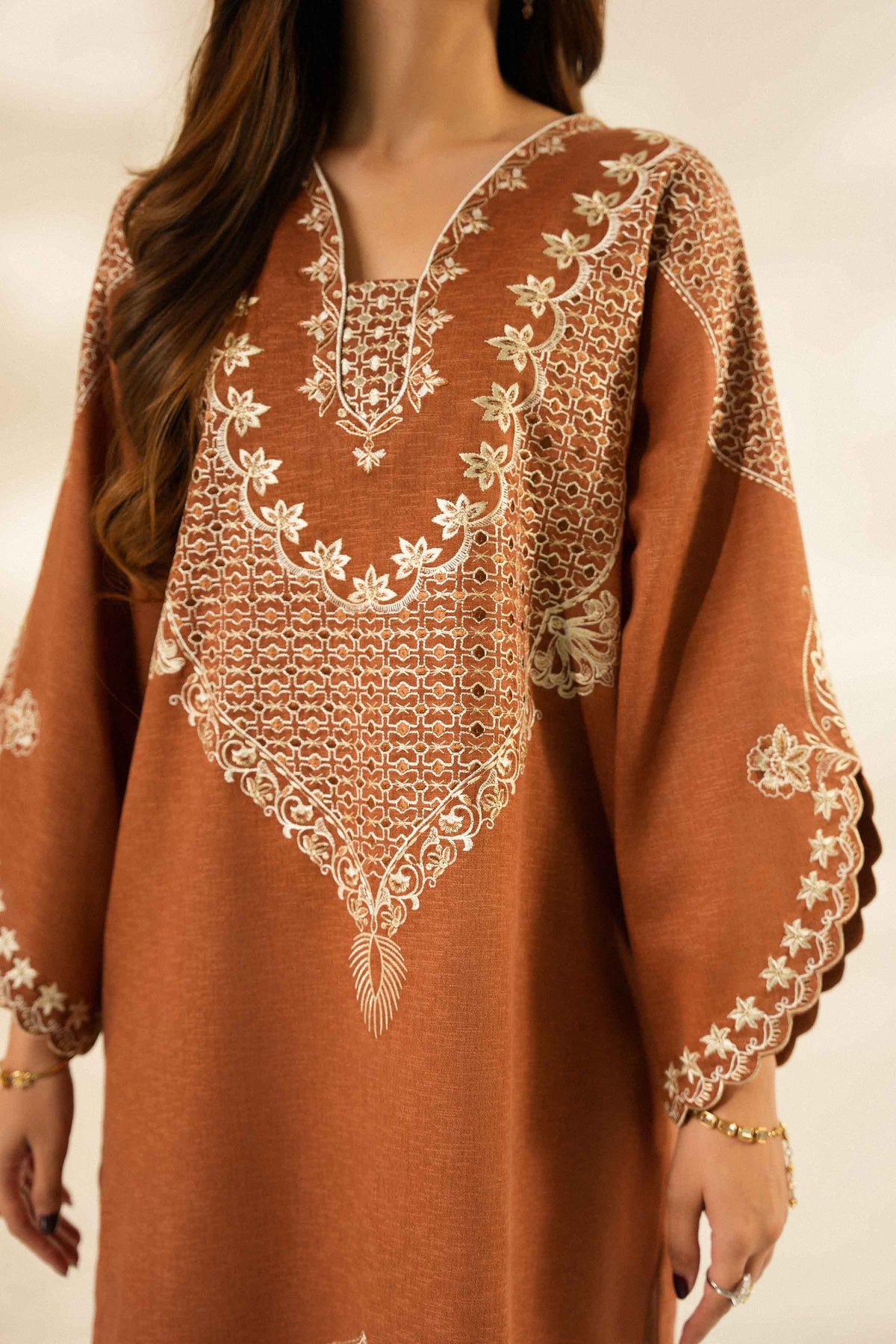 2 PIECE - PRINTED EMBROIDERED SUIT - ST2STE-LUXE26WV2-44