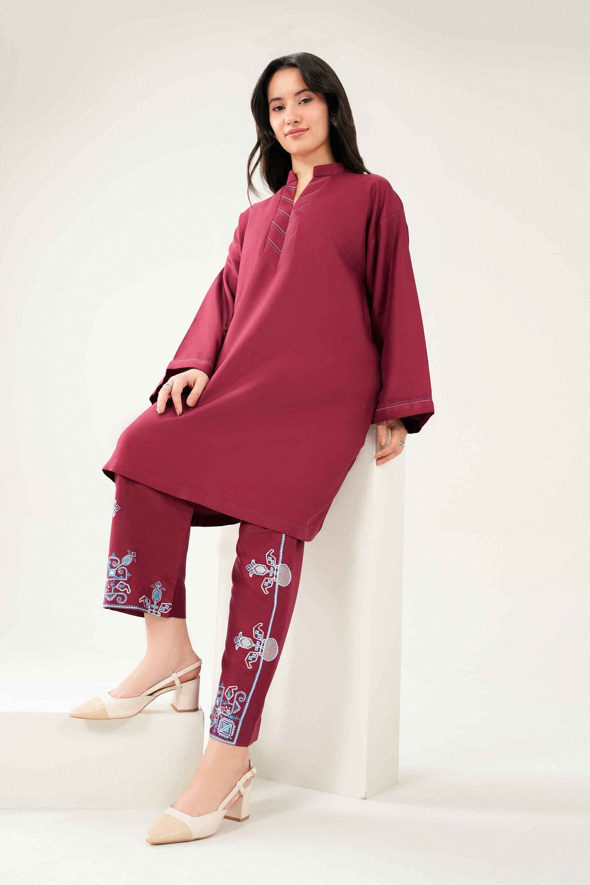 2 Piece - Embroidered Suit - ST2STE-PRET26WV1-10