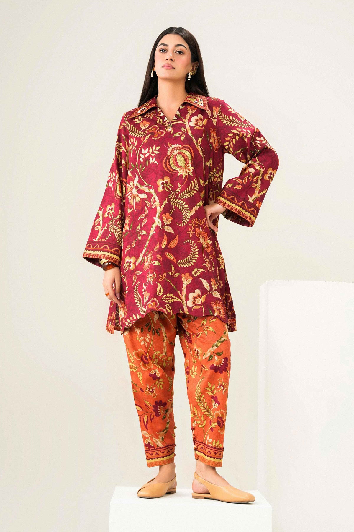 2 Piece - Printed Embroidered Suit - ST2STE-PRET26WV1-7 for Women - Pret Collection | Nishat | Shop Online