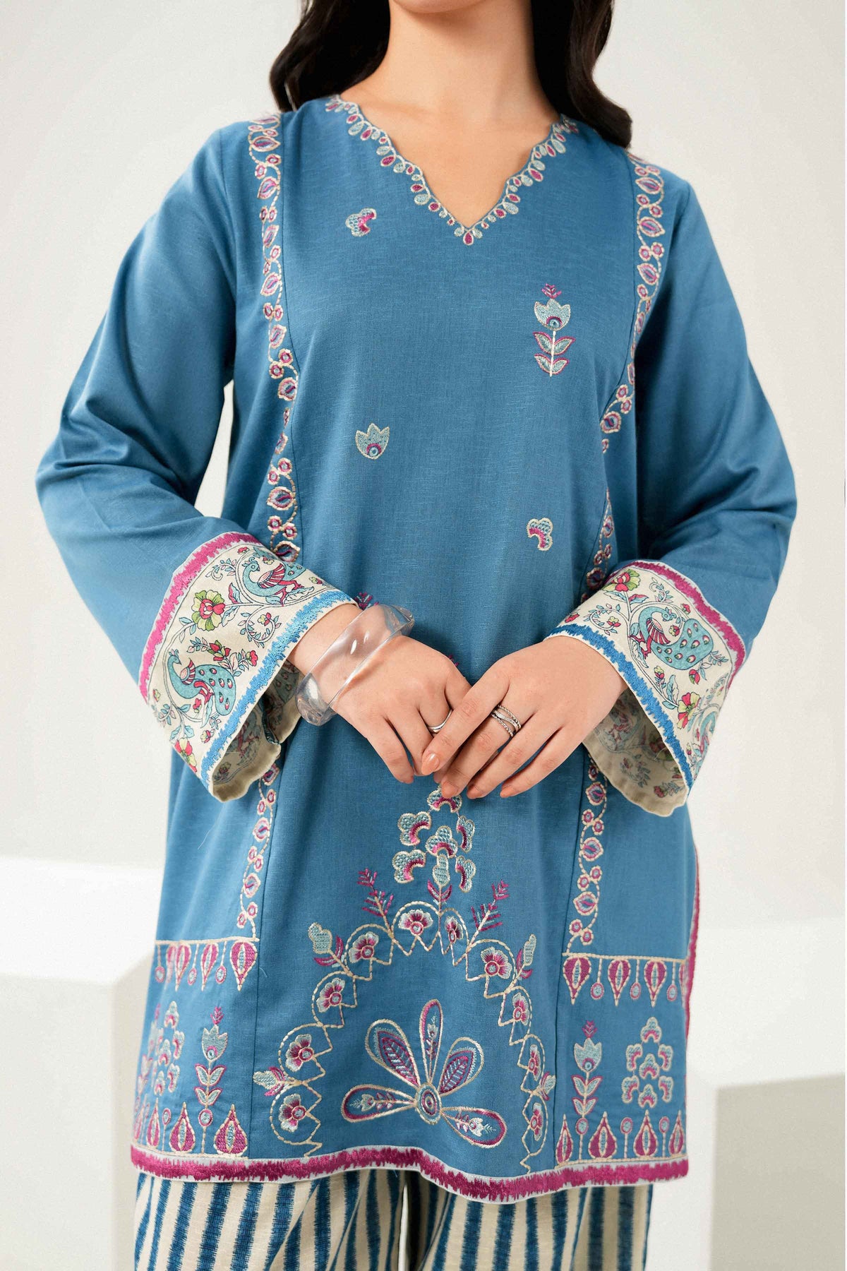 2 Piece - Printed Embroidered Suit - ST2STE-PRET26WV2-22