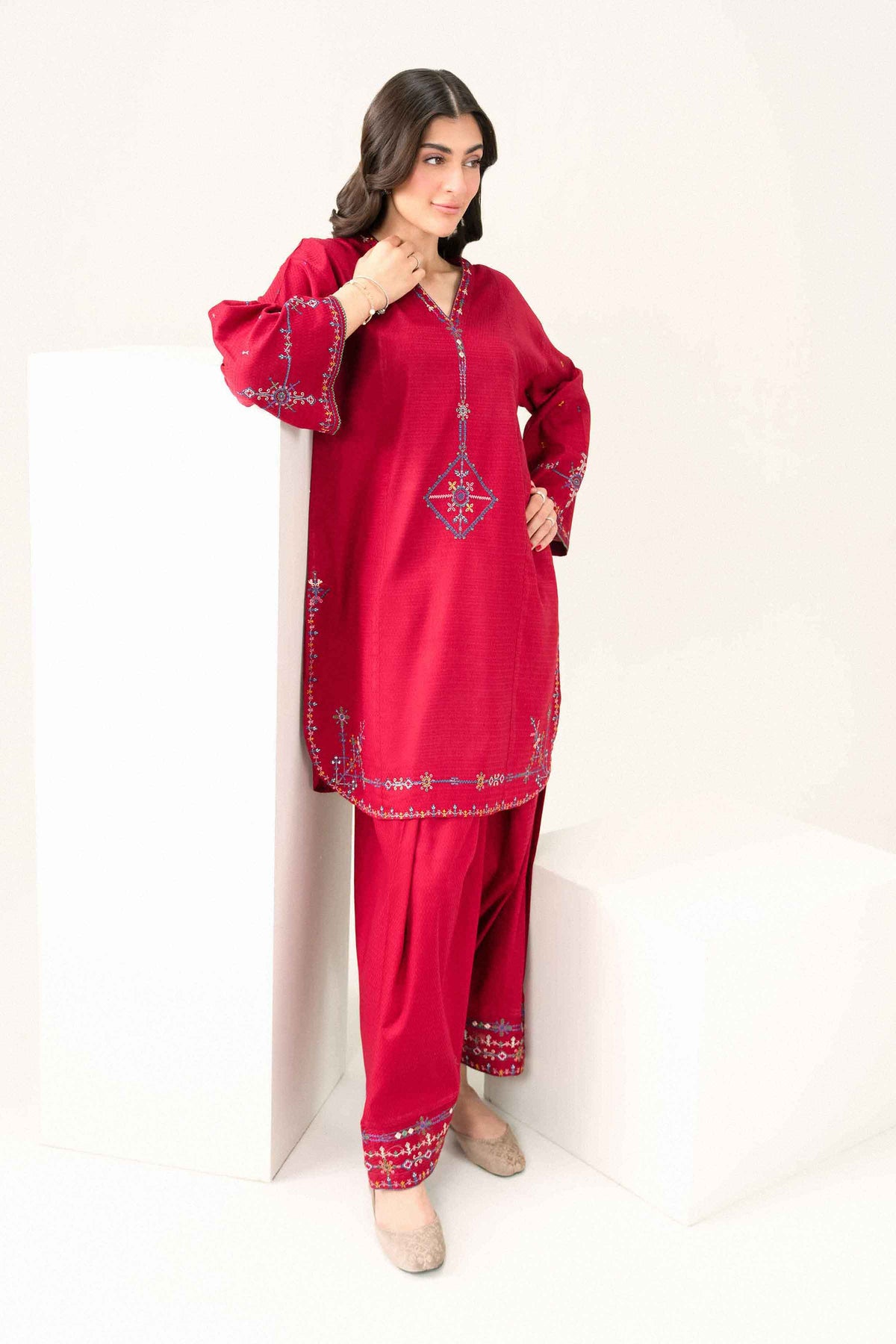 2 Piece - Embroidered Suit - ST2STE-PRET26WV2-34
