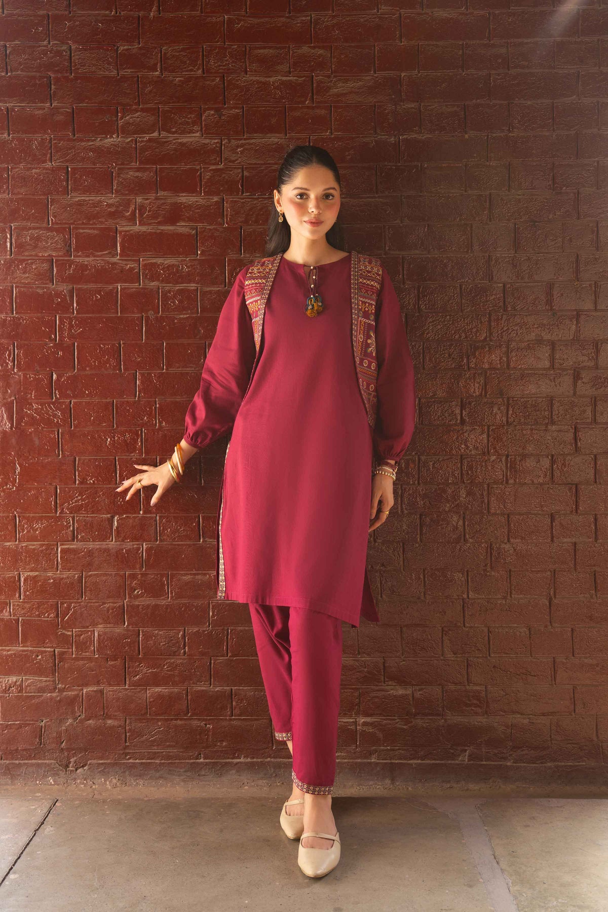 3 PIECE - EMBROIDERED SUIT - ST2STE-PRET26WV2-47