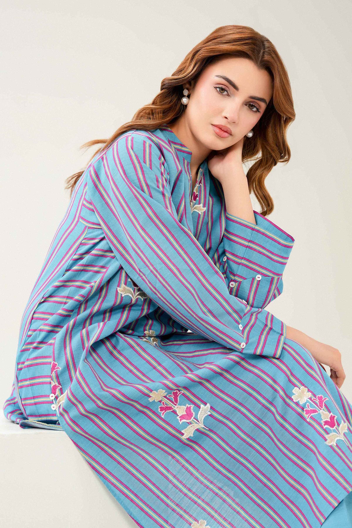 2 Piece - Printed Embroidered Suit - ST2STE-PRET26WV2-55