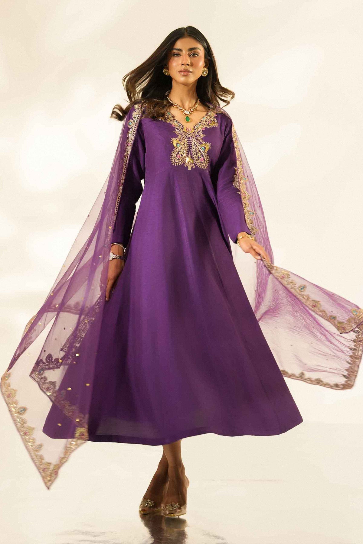 2 Piece - Embroidered Suit - ST3DDE-LUXE26WV2-1 for Women - Luxury Pret Collection | Nishat | Shop Online