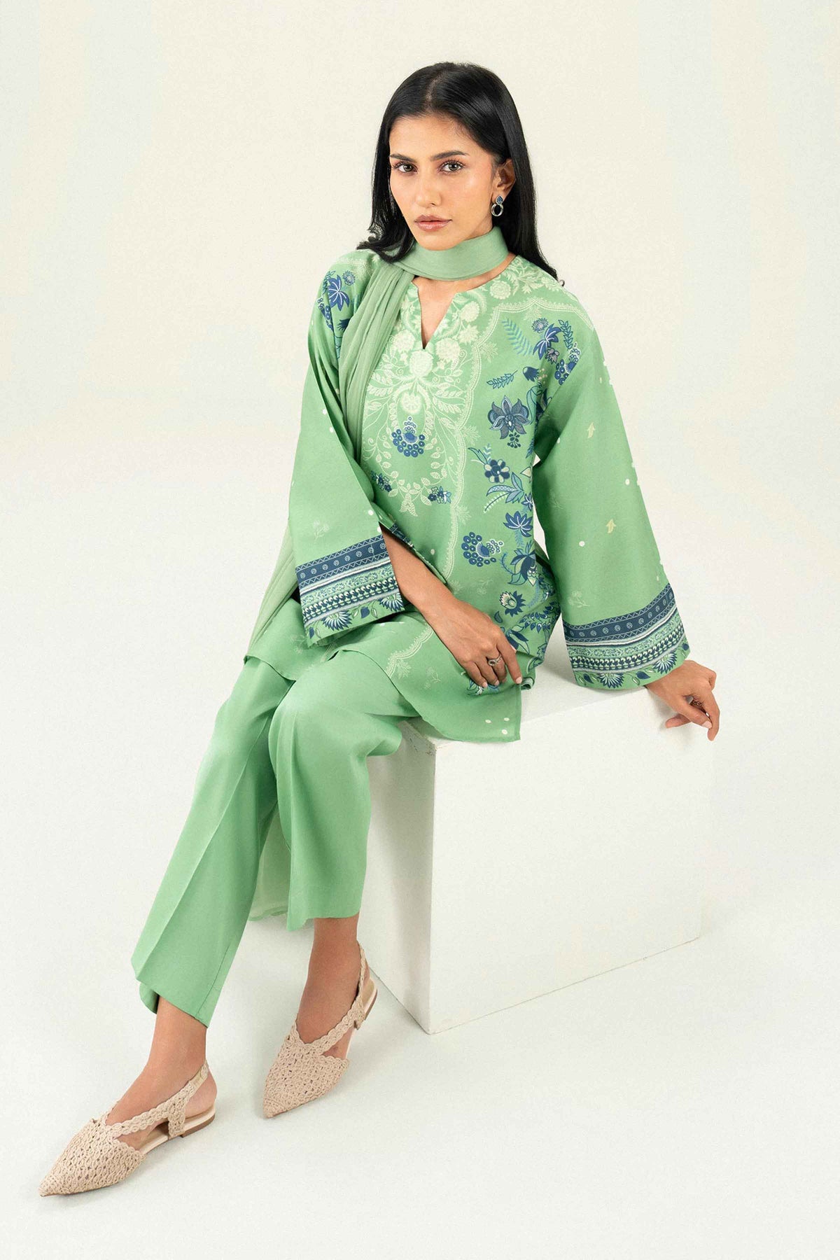 3 Piece - Printed Suit - ST3P-PRET26WV1-3 for Women - Pret Collection | Nishat | Shop Online