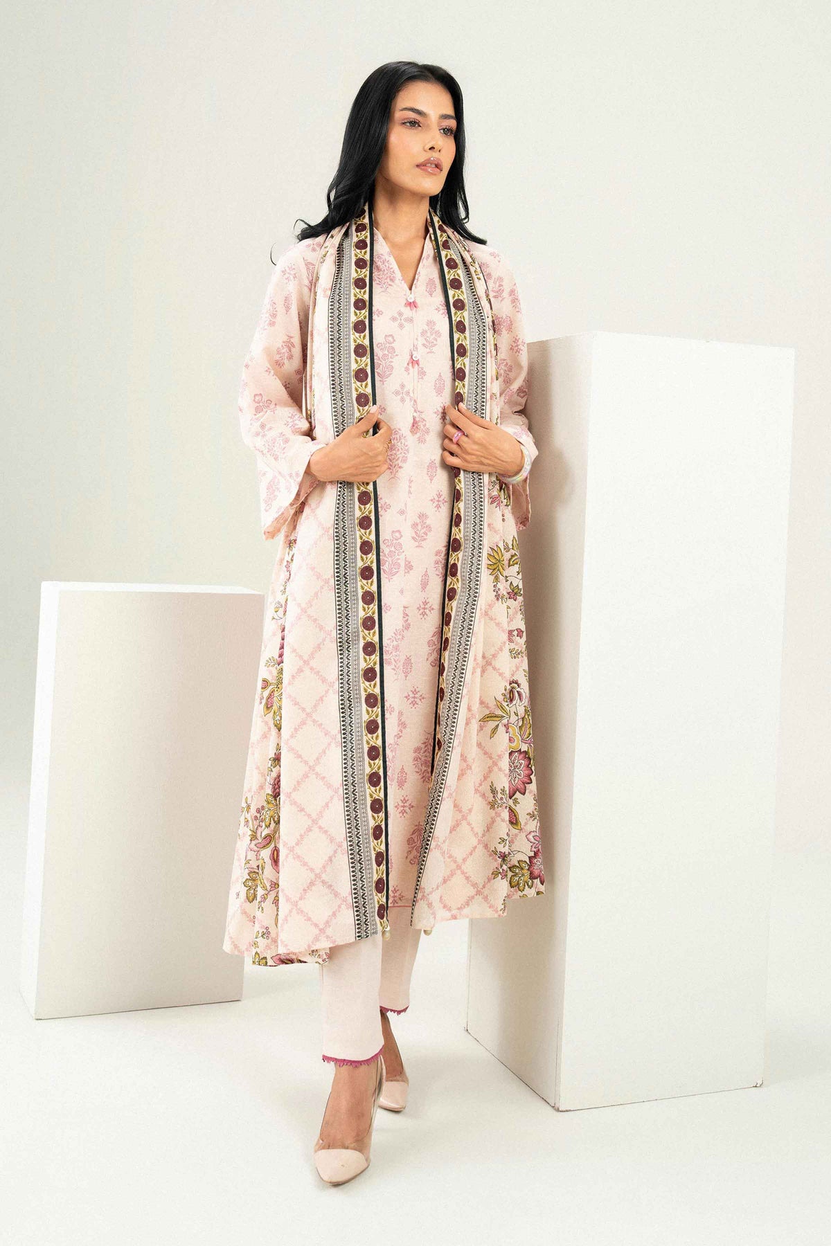 3 Piece - Printed Suit - ST3P-PRET26WV1-8 for Women - Pret Collection | Nishat | Shop Online