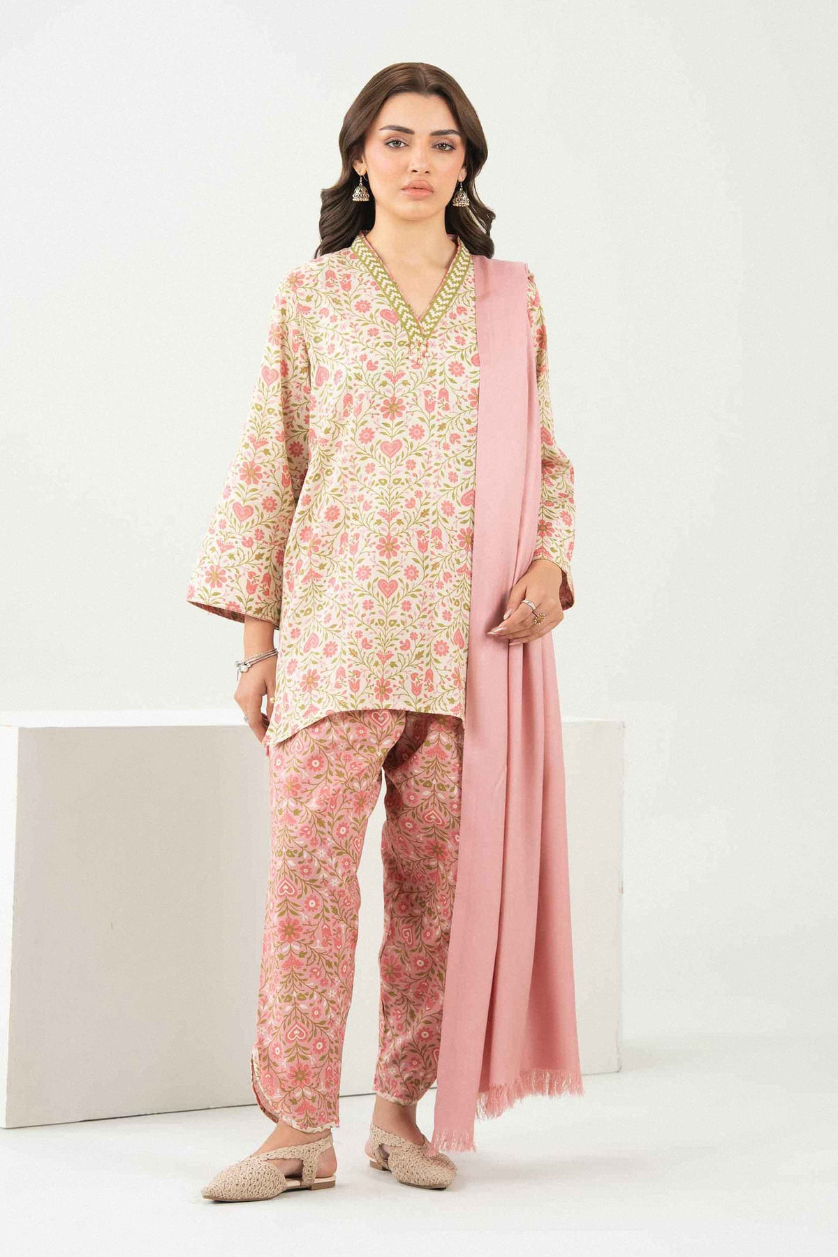 3 Piece - Printed Suit - ST3P-PRET26WV2-13 for Women - Pret Collection | Nishat | Shop Online
