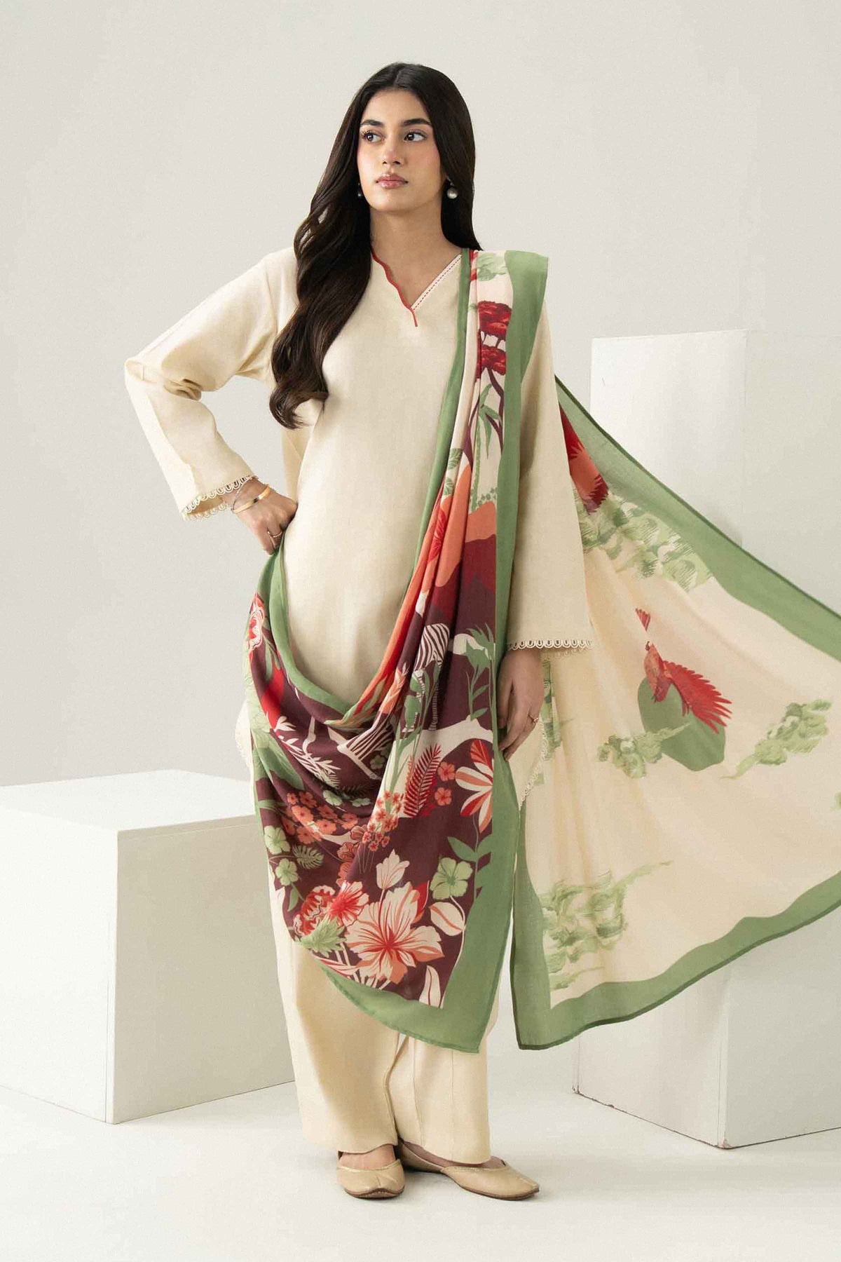 3 Piece - Printed Suit - ST3P-PRET26WV2-3 for Women - Pret Collection | Nishat | Shop Online