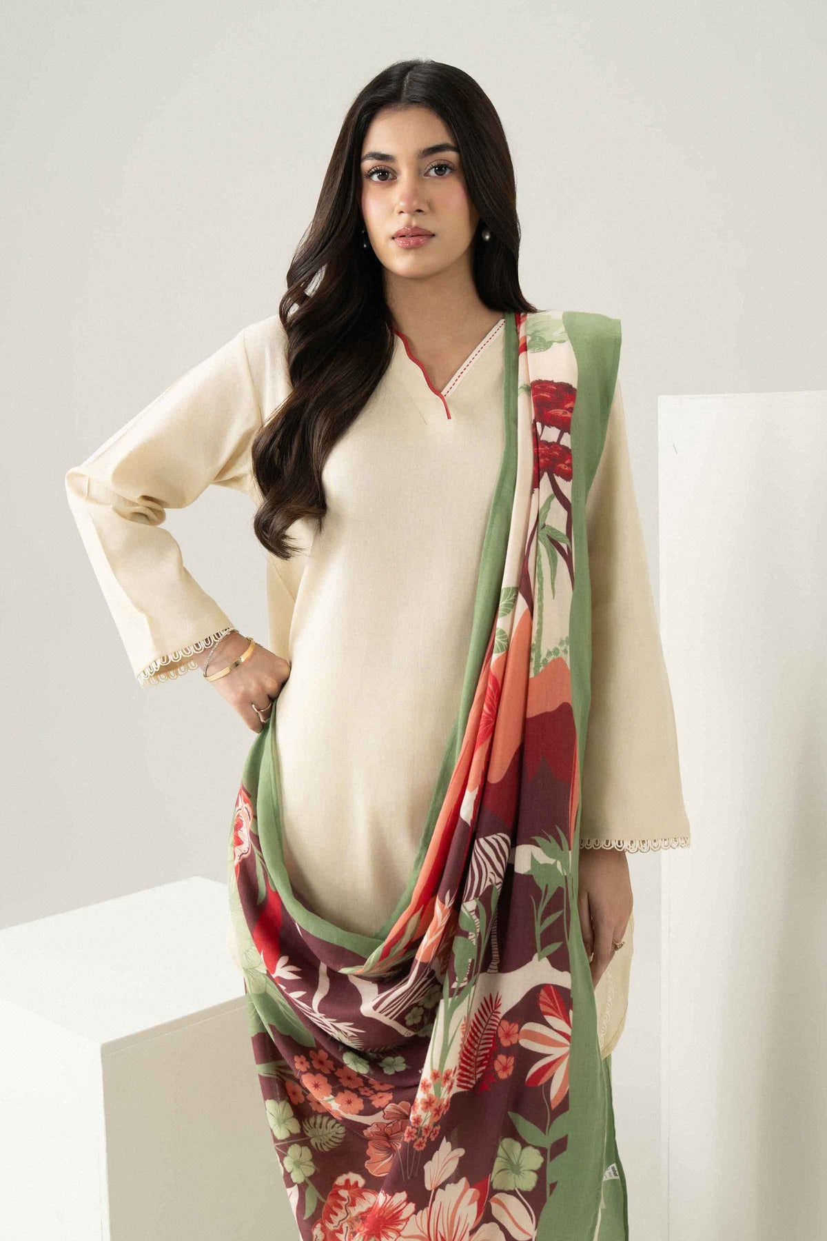 3 Piece - Printed Suit - ST3P-PRET26WV2-3 for Women - Pret Collection | Nishat | Shop Online