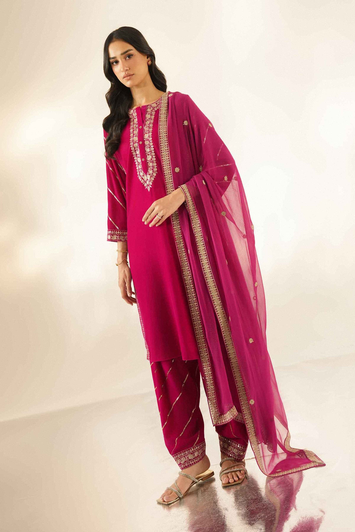 3 Piece - Embroidered Suit - ST3PE-LUXE26WV1-13 for Women - Pret Collection | Nishat | Shop Online