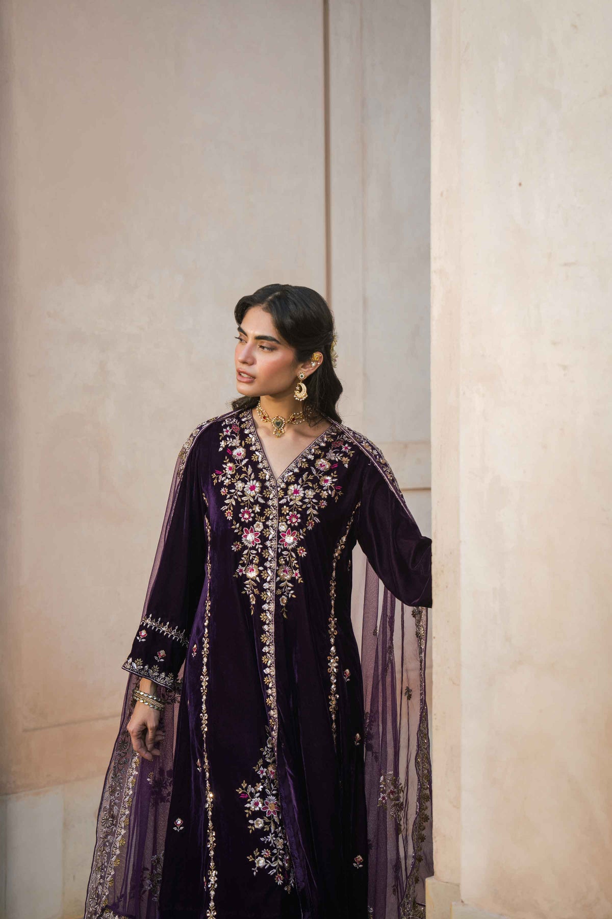 3 PIECE - EMBROIDERED SUIT - ST3PE-LUXE26WV1-17