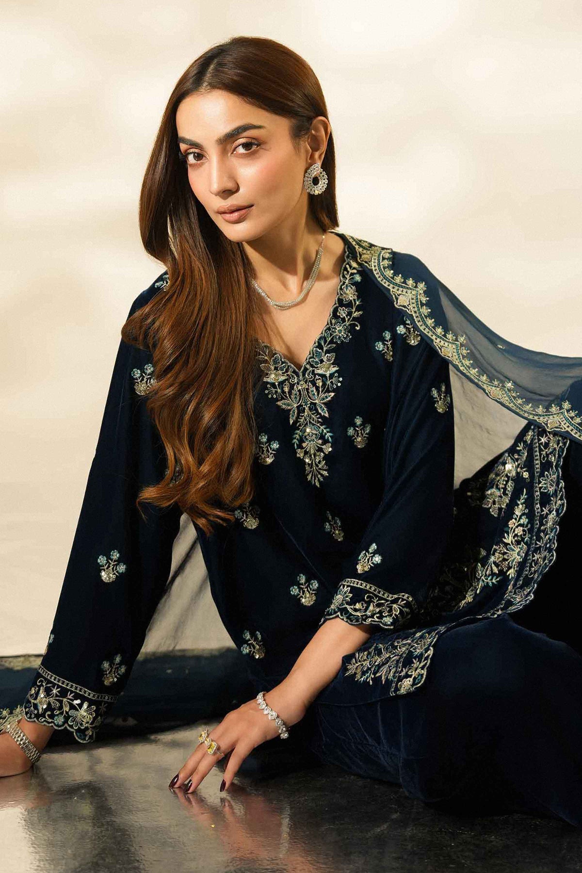 3 Piece - Embroidered Suit - ST3PE-LUXE26WV1-53 for Women - Luxury Pret Collection | Nishat | Shop Online
