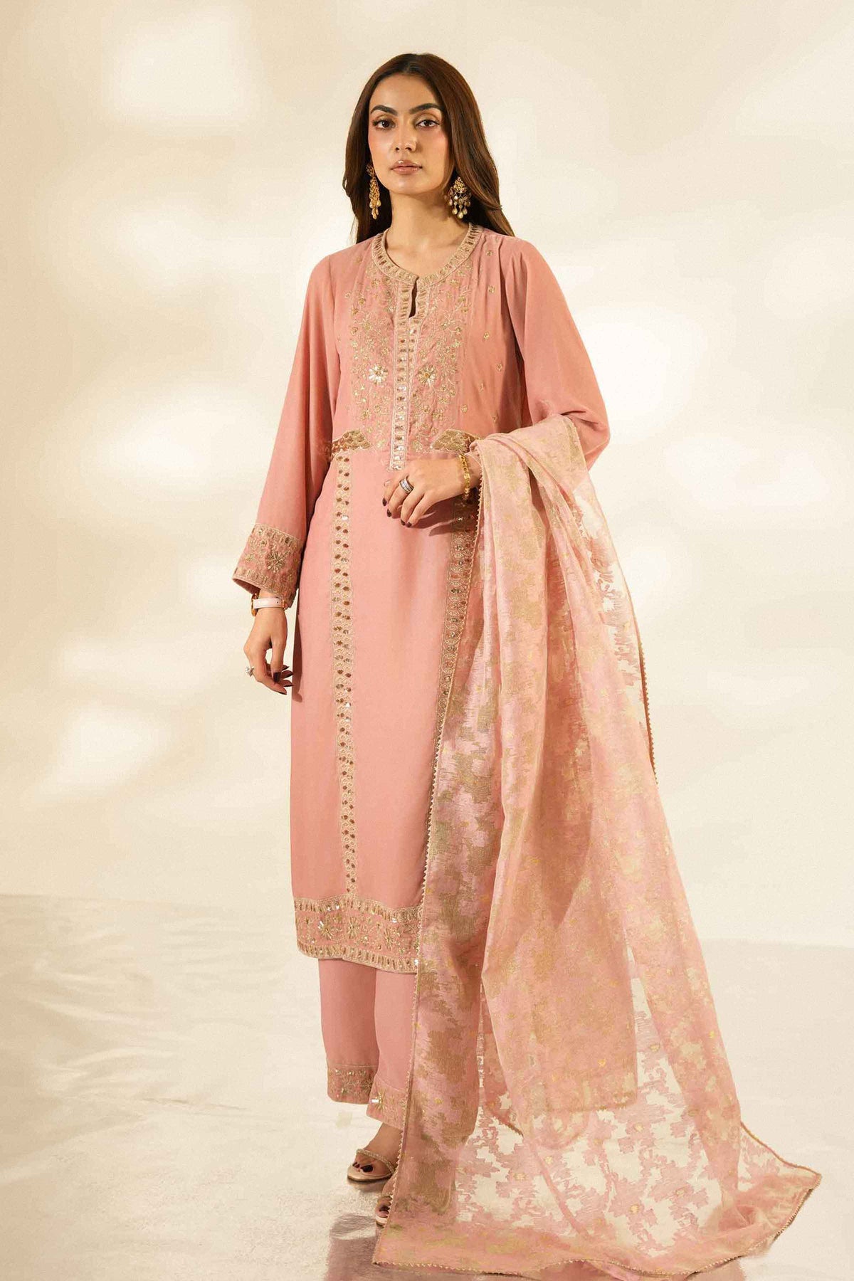 3 Piece - Embroidered Suit - ST3PE-LUXE26WV1-55
