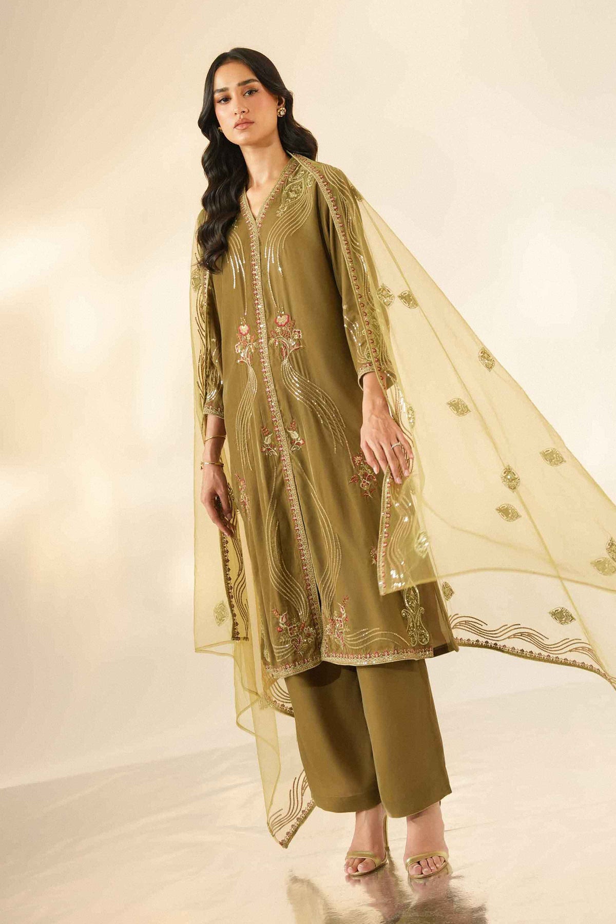 3 Piece - Embroidered Suit - ST3PE-LUXE26WV1-56 for Women - Pret Collection | Nishat | Shop Online