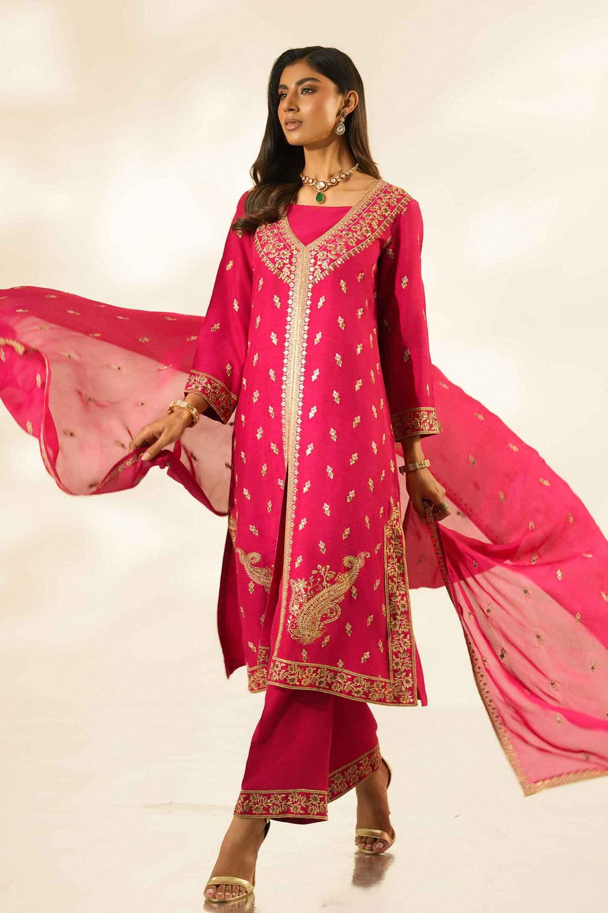 3 Piece - Embroidered Suit - ST3PE-LUXE26WV2-26 for Women - Luxury Pret Collection | Nishat | Shop Online
