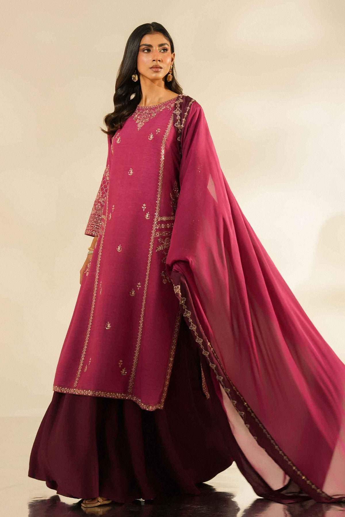 3 Piece - Embroidered Suit - ST3PE-LUXE26WV2-33 for Women - Luxury Pret Collection | Nishat | Shop Online