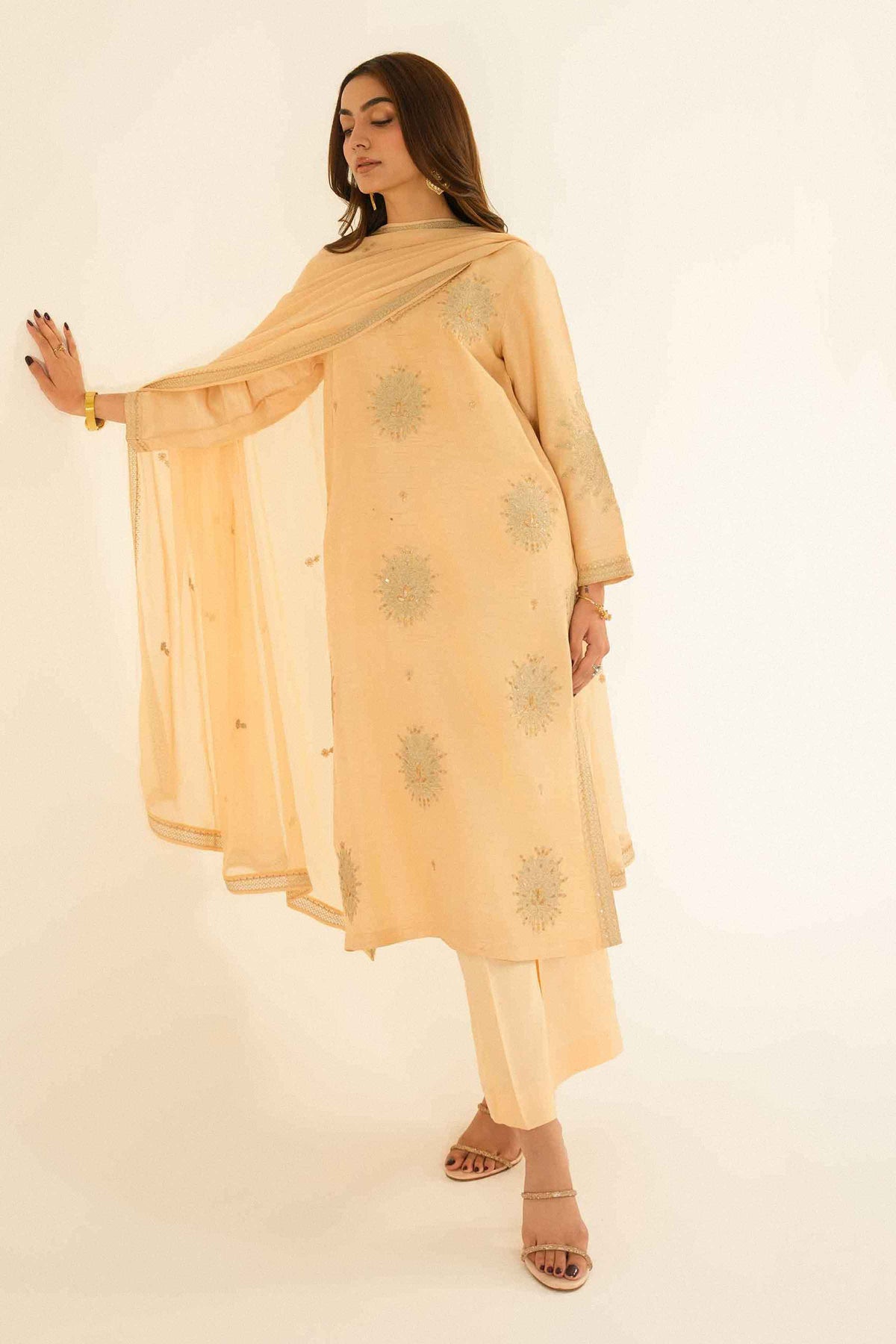 3 Piece - Embroidered Suit - ST3PE-LUXE26WV2-37 for Women - Luxury Pret Collection | Nishat | Shop Online
