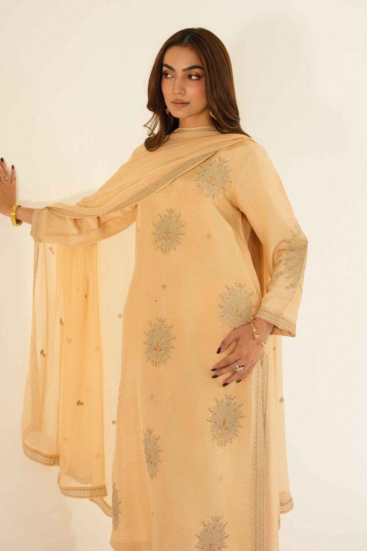 3 Piece - Embroidered Suit - ST3PE-LUXE26WV2-37 for Women - Luxury Pret Collection | Nishat | Shop Online