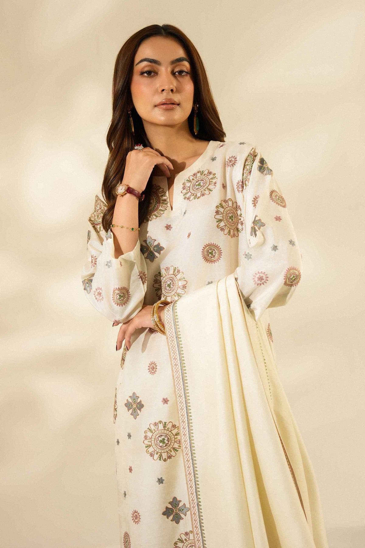 3 PIECE - EMBROIDERED SUIT - ST3PE-LUXE26WV2-40