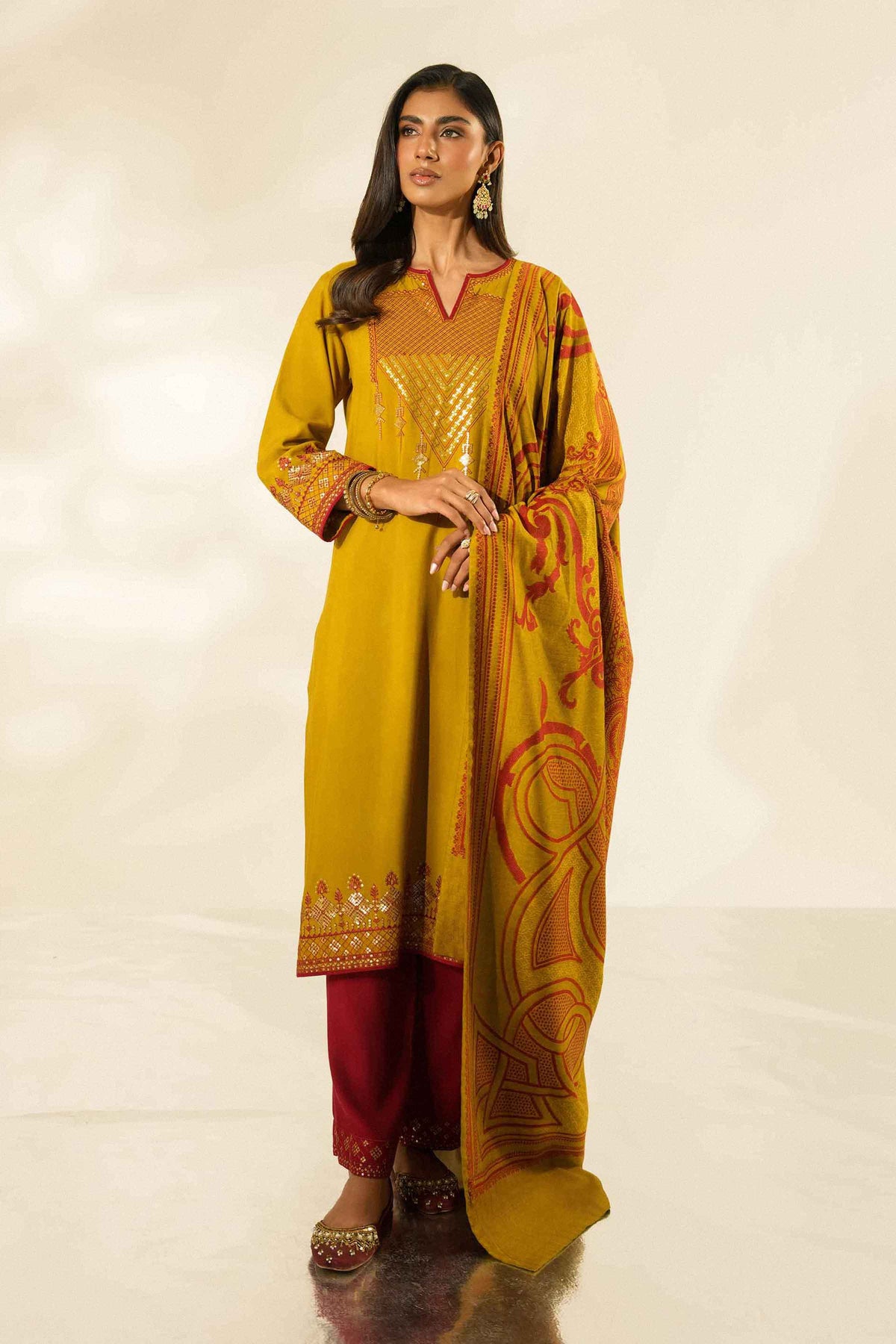 3 PIECE - EMBROIDERED SUIT - ST3PE-LUXE26WV3-48