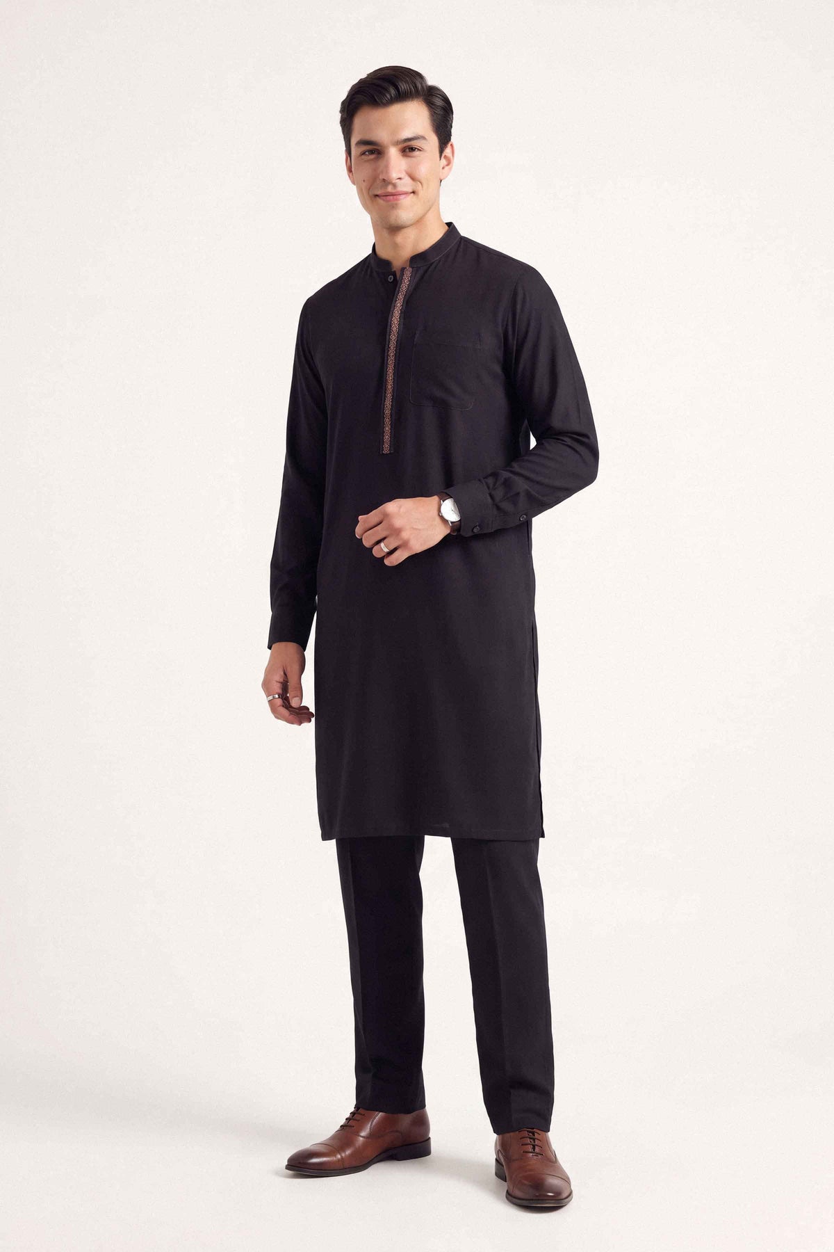 2 PIECE - EMBROIDERED SUIT - ST3PE-NAQ26WV1-10-B