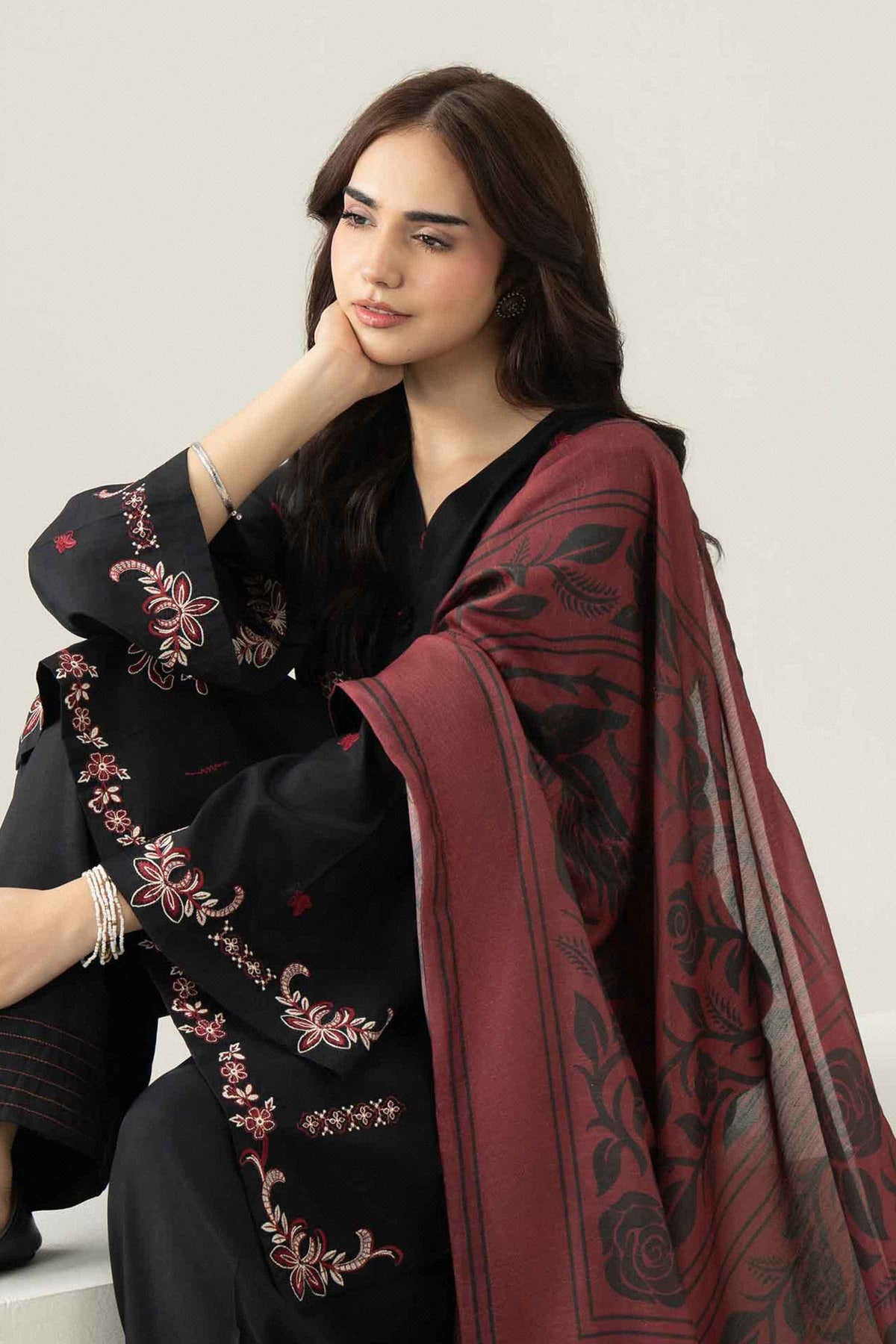 3 PIECE - PRINTED EMBROIDERED SUIT - ST3PE-PRET26WV1-12 for Women - Pret Collection | Nishat | Shop Online