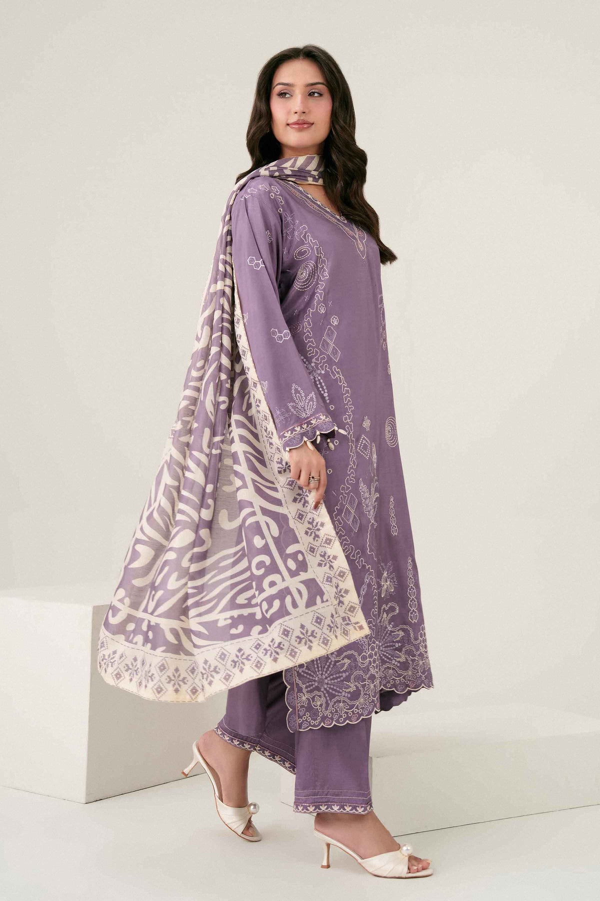 3 PIECE - PRINTED EMBROIDERED SUIT - ST3PE-PRET26WV1-15 for Women - Pret Collection | Nishat | Shop Online