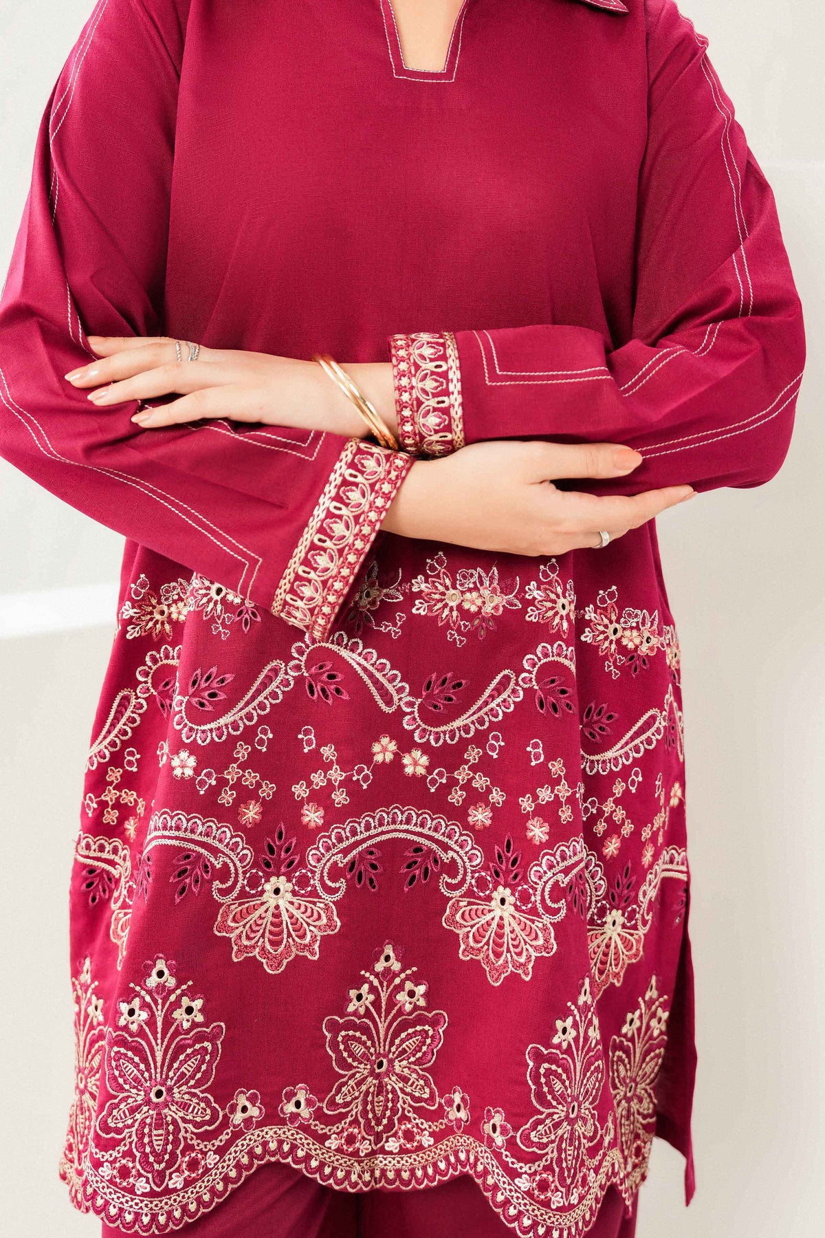 3 Piece - Embroidered Suit - ST3PE-PRET26WV1-19 for Women - Pret Collection | Nishat | Shop Online