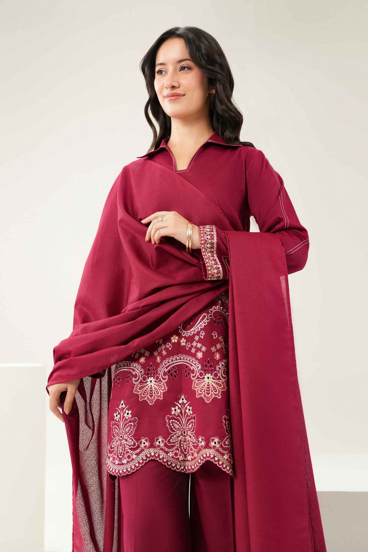 3 Piece - Embroidered Suit - ST3PE-PRET26WV1-19 for Women - Pret Collection | Nishat | Shop Online