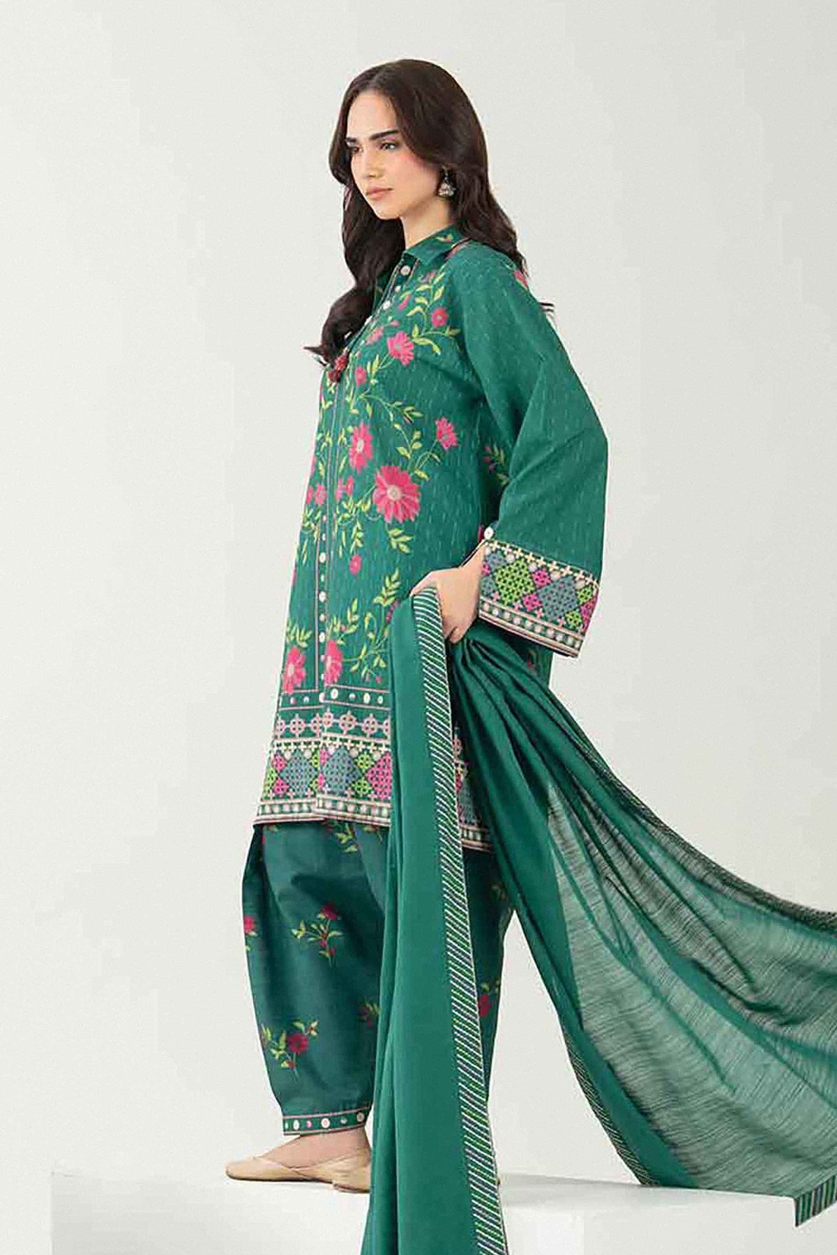 3 Piece - Printed Embroidered Suit - ST3PE-PRET26WV1-2 for Women - Pret Collection | Nishat | Shop Online