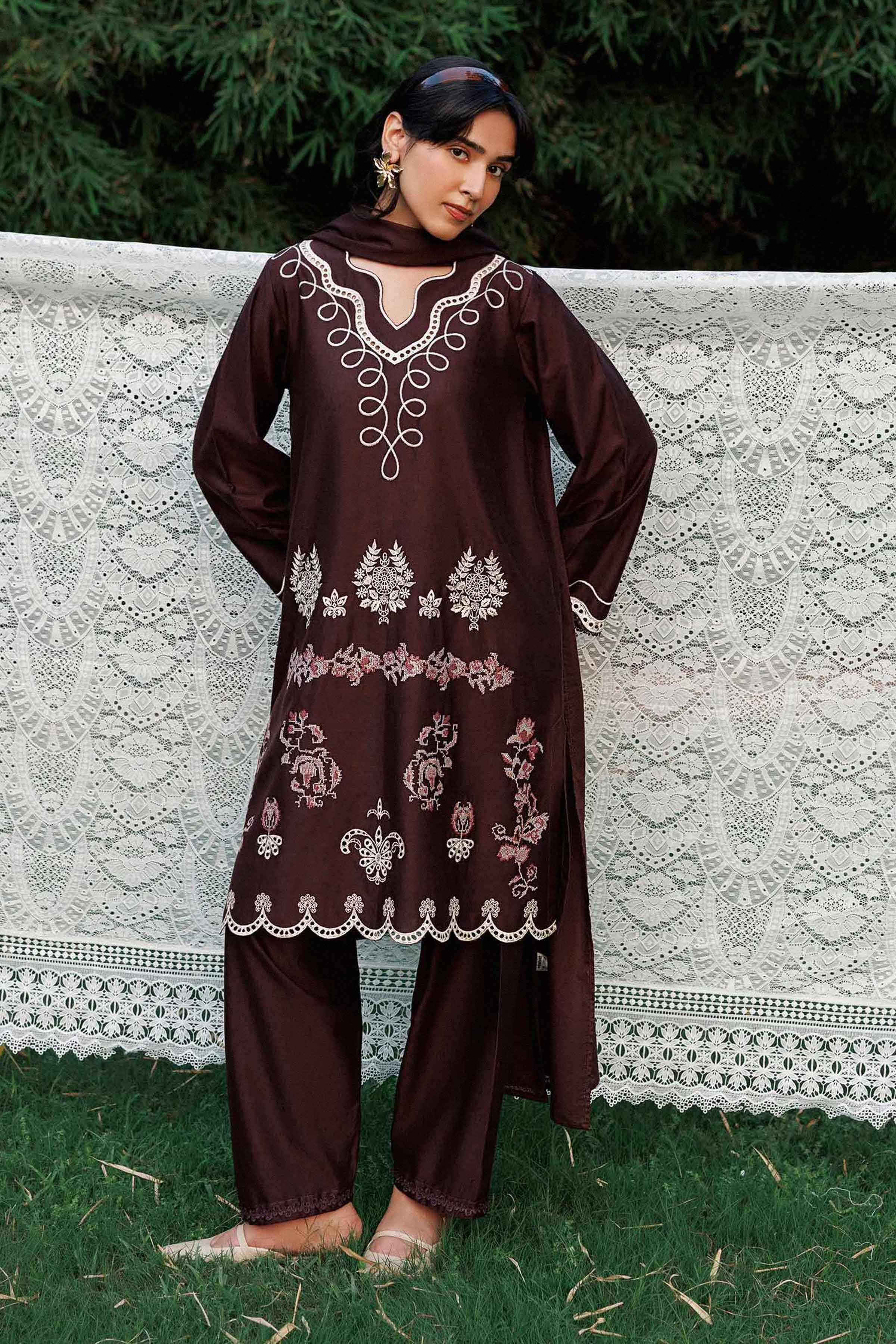 3 Piece - Embroidered Suit - ST3PE-PRET26WV1-22 for Women - Pret Collection | Nishat | Shop Online