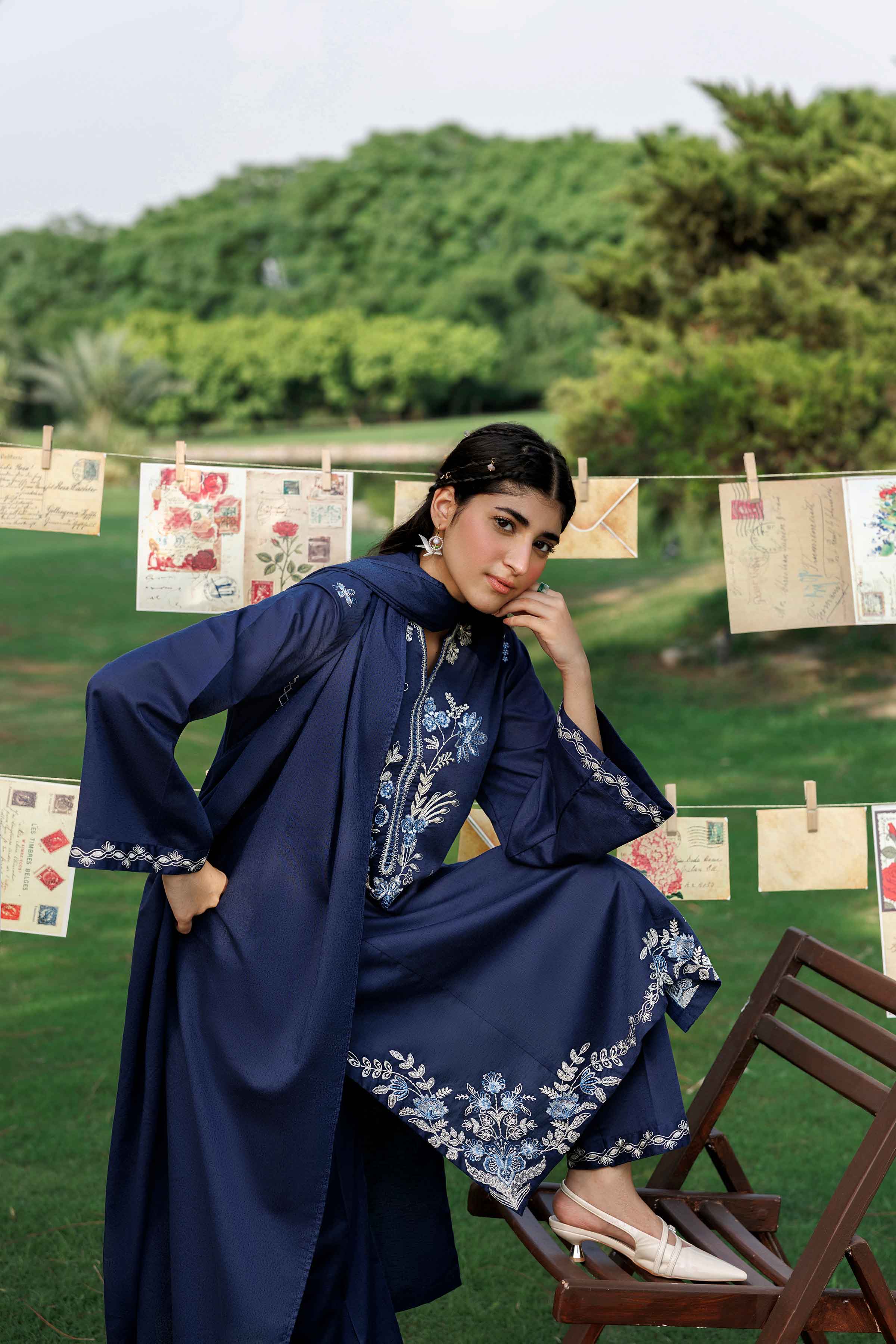 3 Piece - Embroidered Suit - ST3PE-PRET26WV1-23 for Women - Pret Collection | Nishat | Shop Online