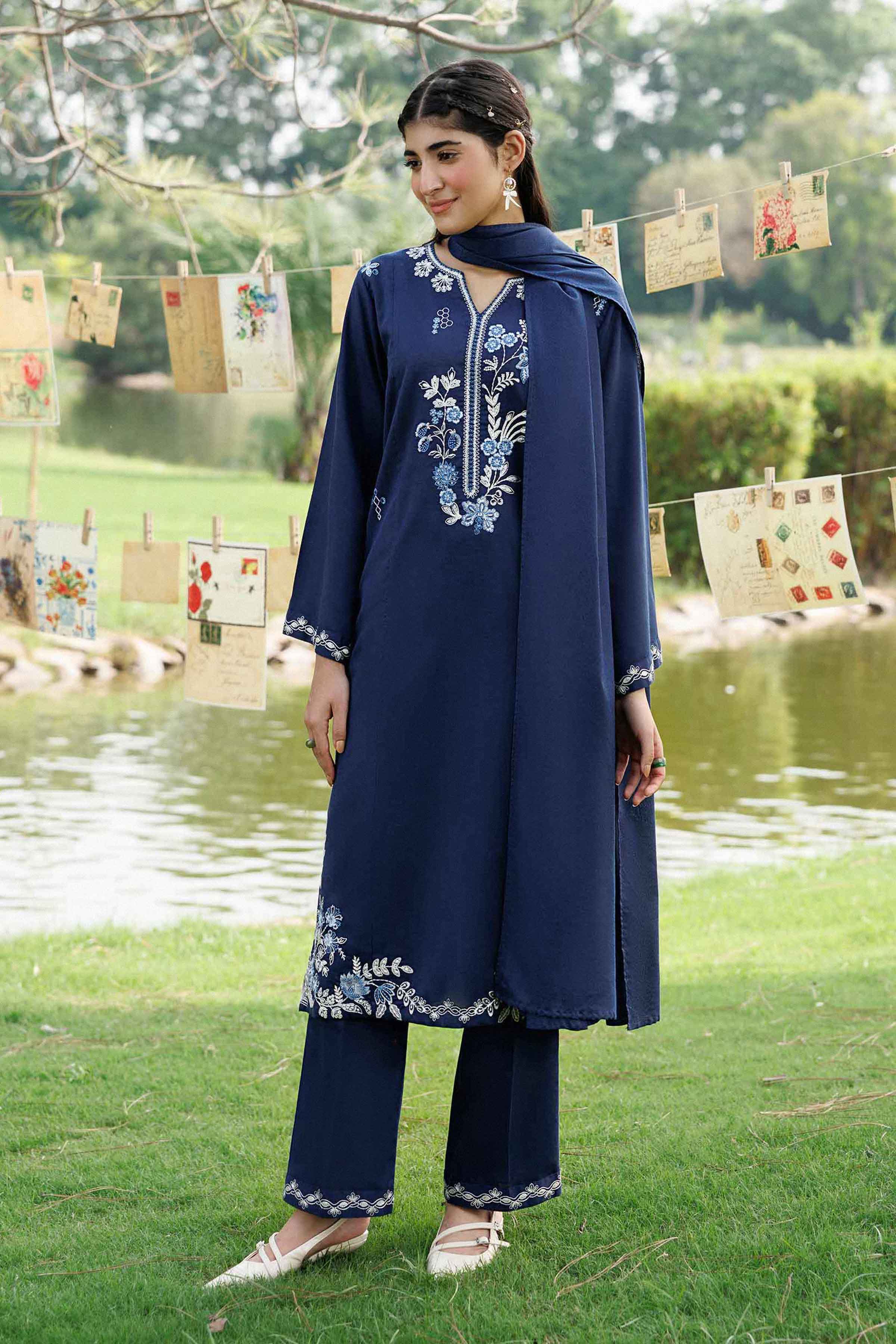 3 Piece - Embroidered Suit - ST3PE-PRET26WV1-23 for Women - Pret Collection | Nishat | Shop Online