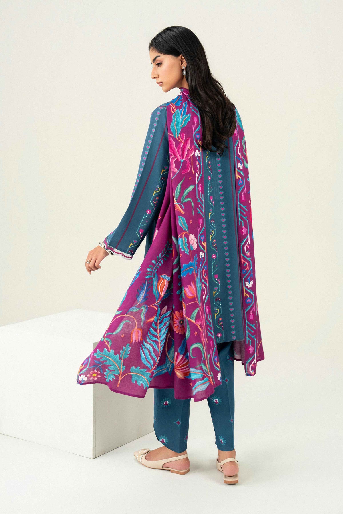 3 Piece - Printed Embroidered Suit - ST3PE-PRET26WV1-27 for Women - Pret Collection | Nishat | Shop Online