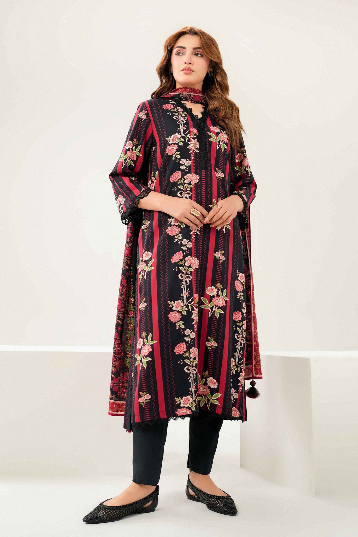 3 PIECE - PRINTED EMBROIDERED SUIT - ST3PE-PRET26WV1-28