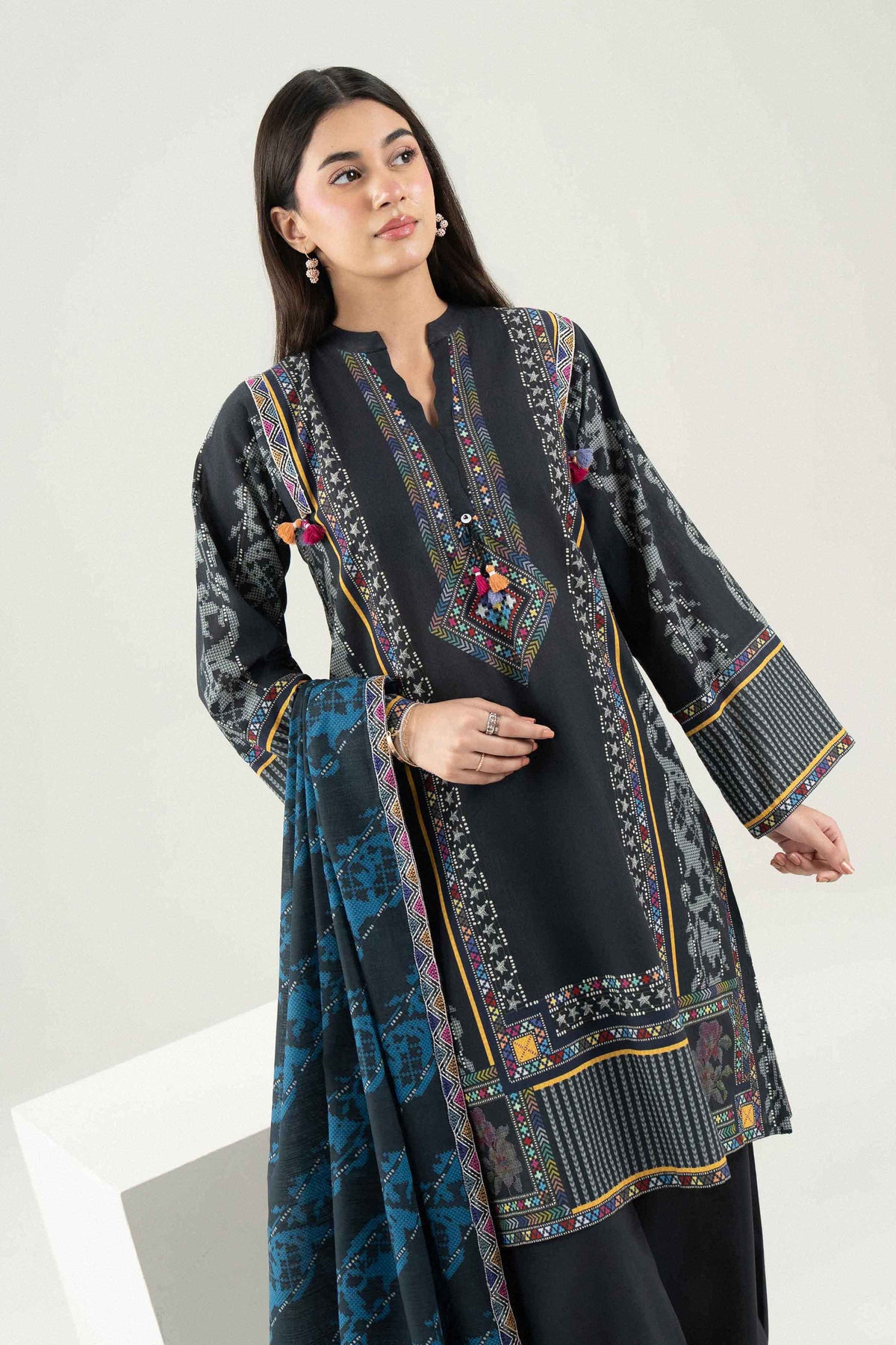 3 Piece - Printed Embroidered Suit - ST3PE-PRET26WV1-3 for Women - Pret Collection | Nishat | Shop Online