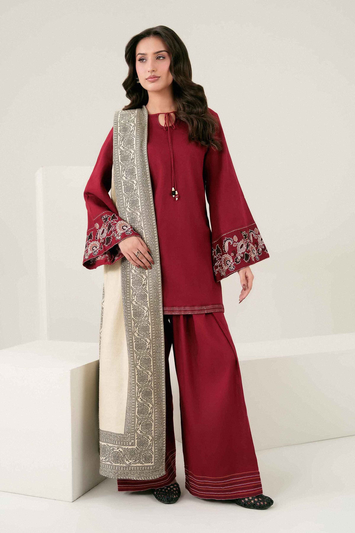 3 PIECE - EMBROIDERED SUIT - ST3PE-PRET26WV2-12 for Women - Pret Collection | Nishat | Shop Online