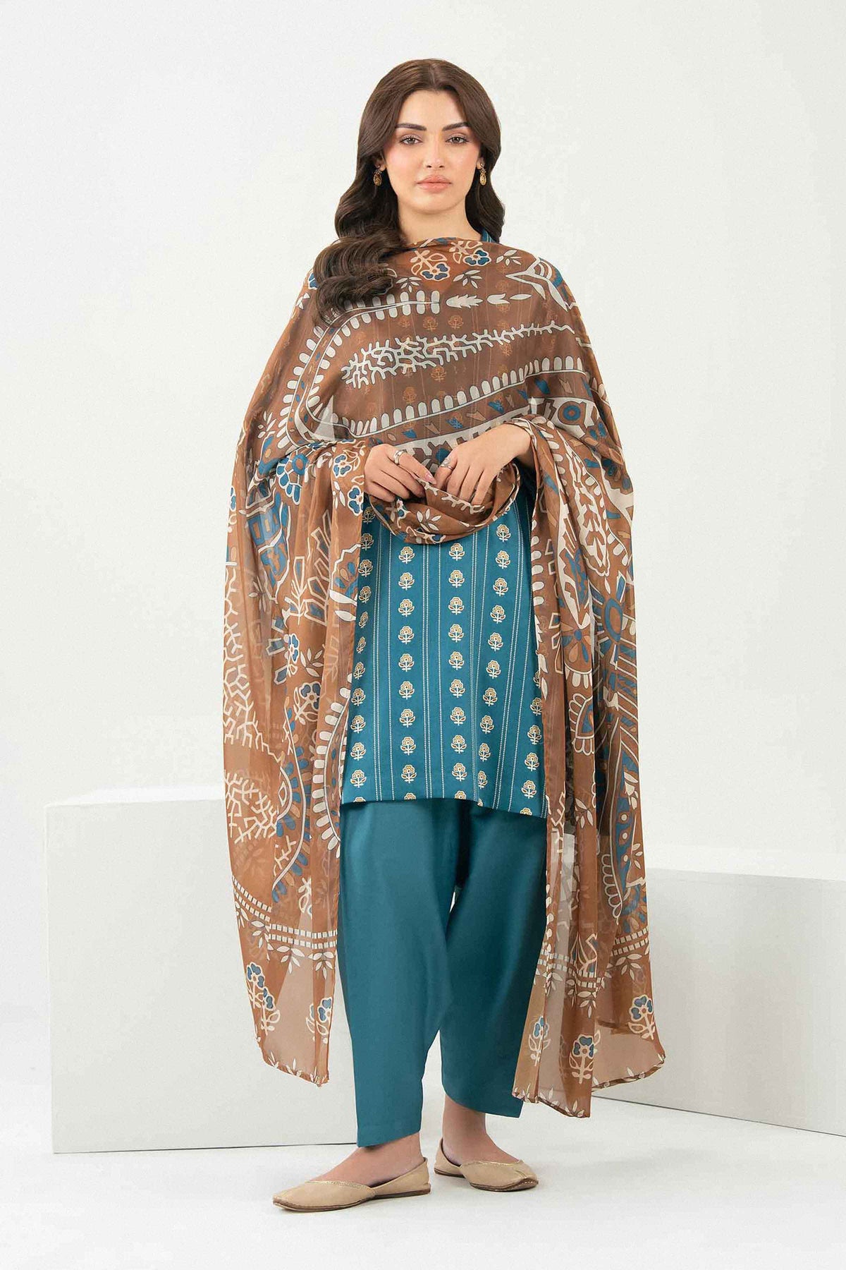3 Piece - Printed Embroidered Suit - ST3PE-PRET26WV2-24 for Women - Pret Collection | Nishat | Shop Online