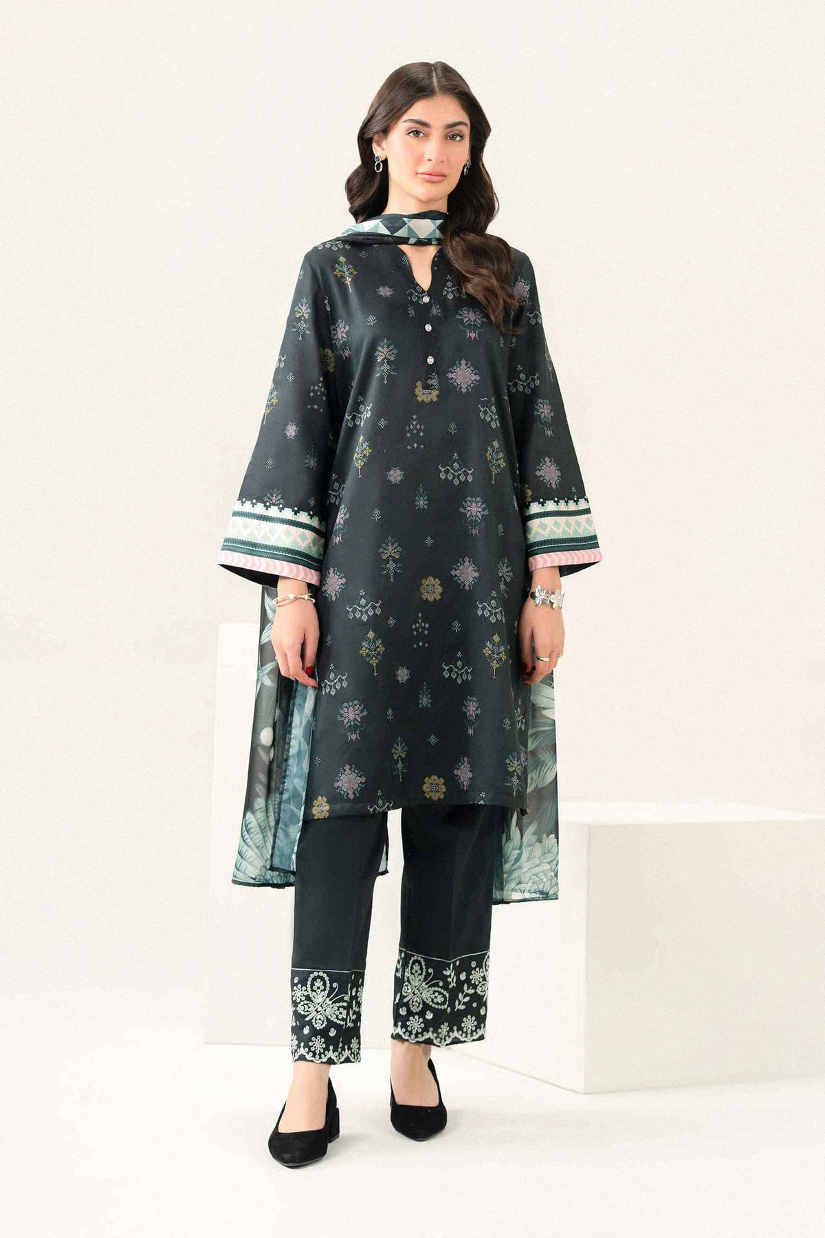 3 Piece - Printed Embroidered Suit - ST3PE-PRET26WV2-26 for Women - Pret Collection | Nishat | Shop Online