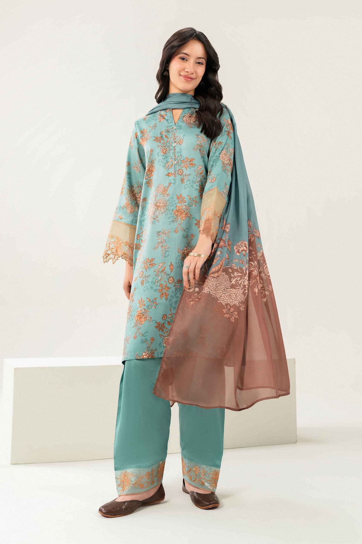 3 Piece - Printed Embroidered Suit - ST3PE-PRET26WV2-28