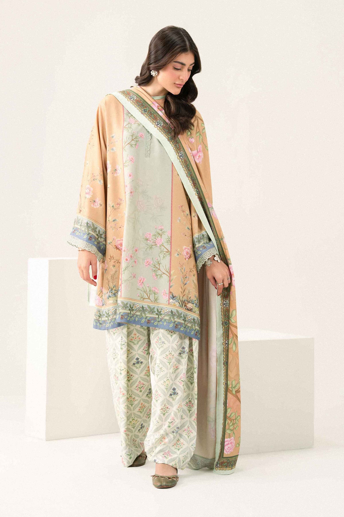 3 Piece - Printed Embroidered Suit - ST3PE-PRET26WV3-18 for Women - Pret Collection | Nishat | Shop Online