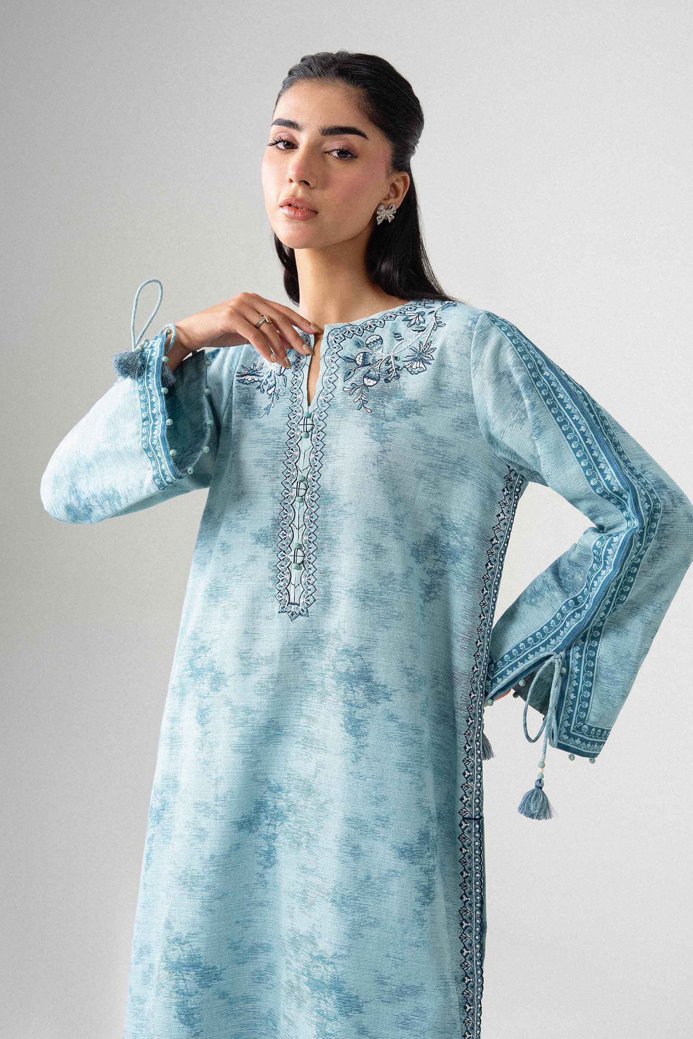 2 Piece - Printed Embroidered Suit - U2STE-NISHA26WV1-1 for Women - Unstitched Collection | Nishat | Shop Online