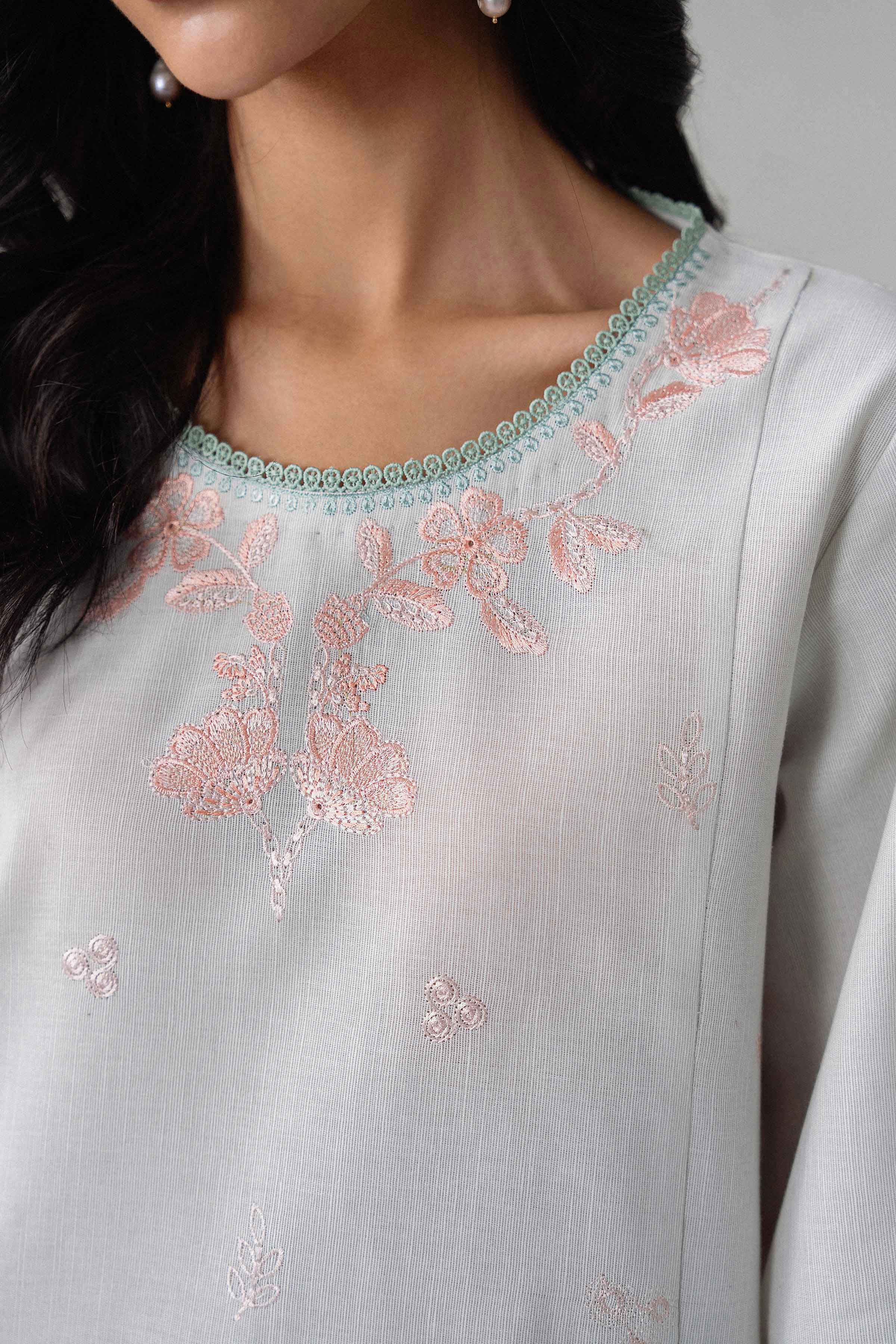 2 Piece - Embroidered Suit - U2STE-NISHA26WV1-17 for Women - Unstitched Collection | Nishat | Shop Online