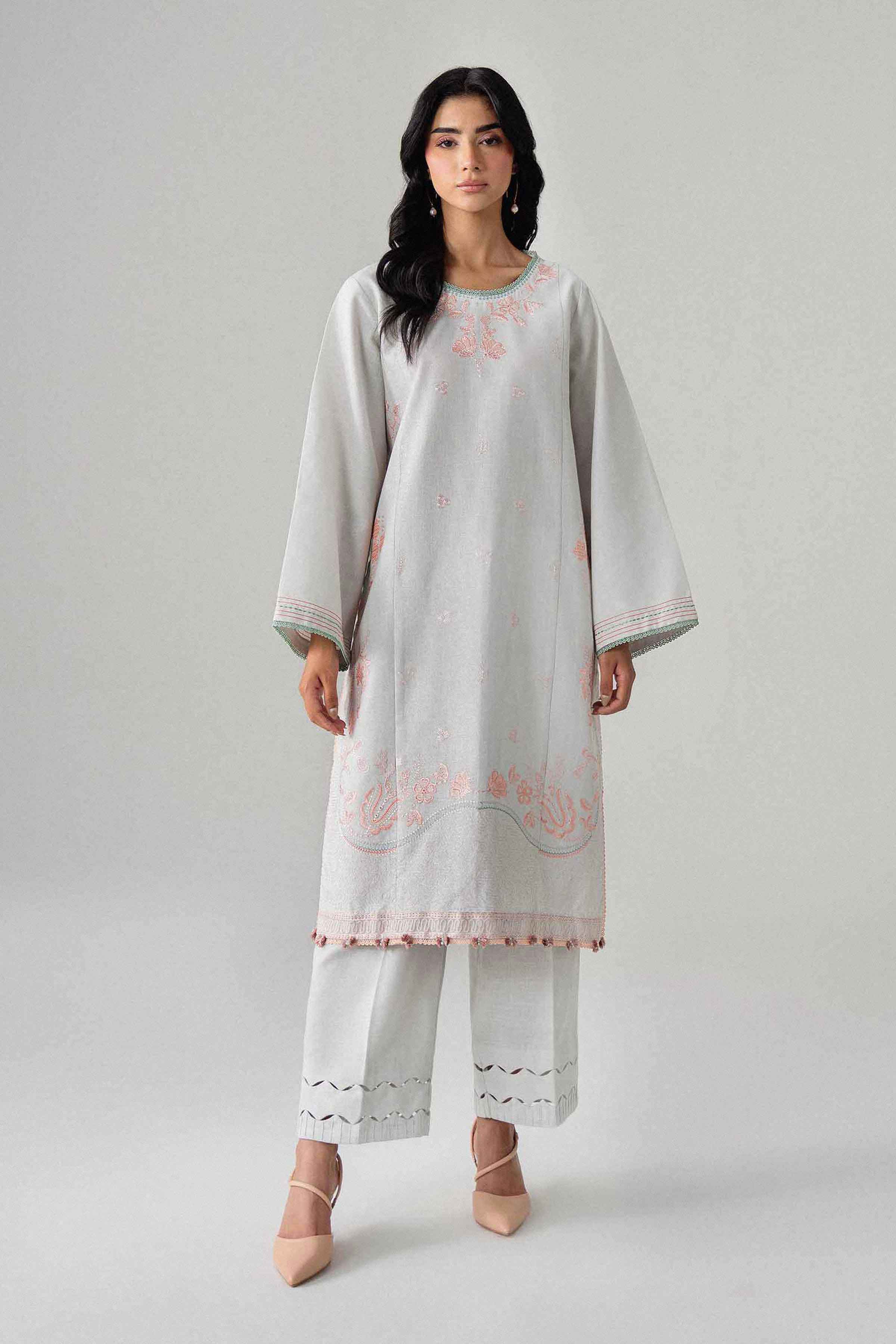 2 Piece - Embroidered Suit - U2STE-NISHA26WV1-17 for Women - Unstitched Collection | Nishat | Shop Online