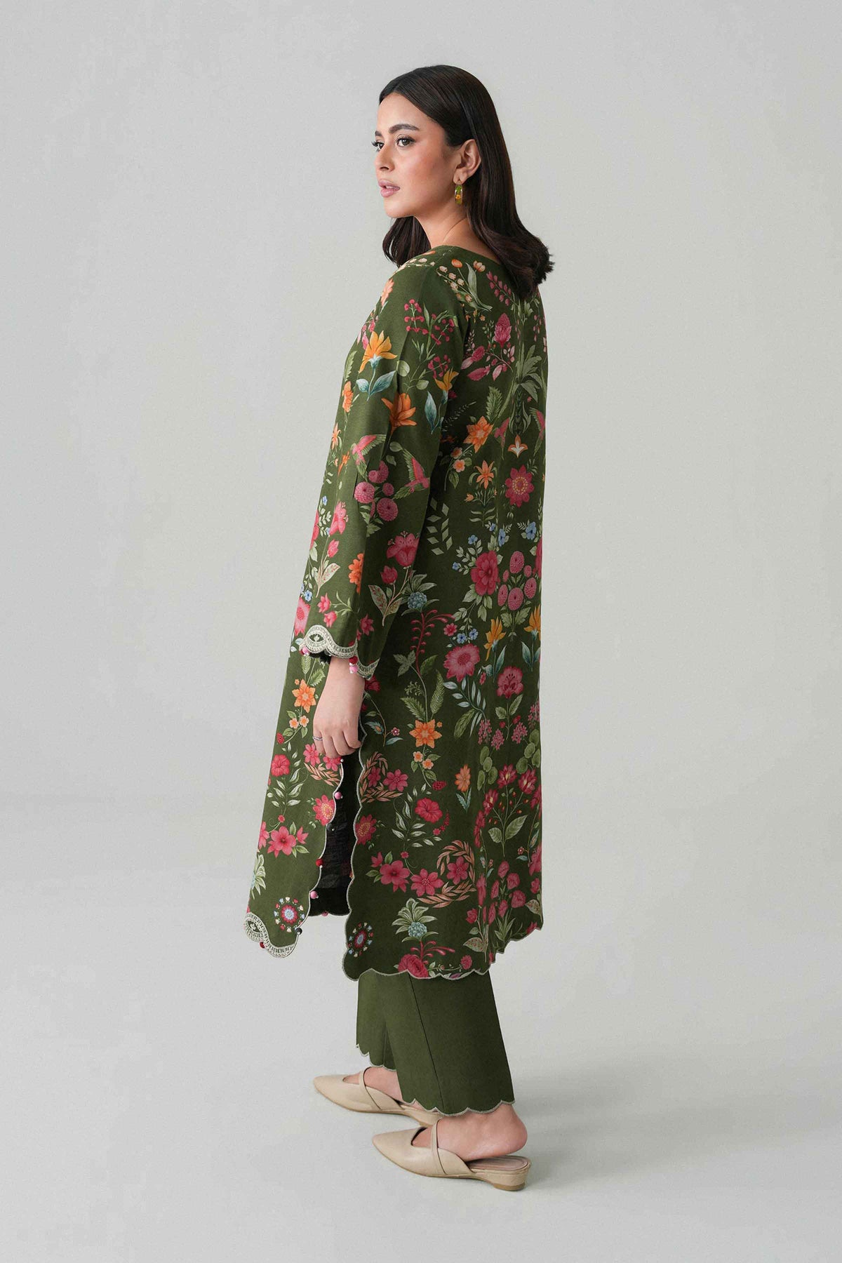 2 Piece - Digital Printed Embroidered Suit - U2STE-NISHA26WV1-32