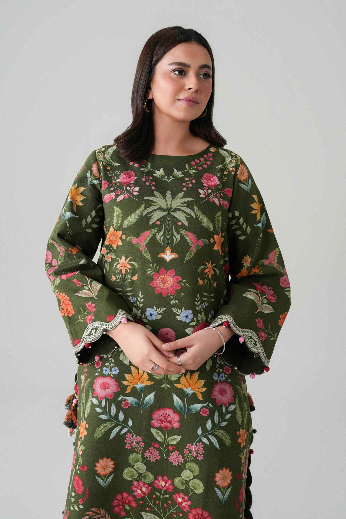 2 Piece - Digital Printed Embroidered Suit - U2STE-NISHA26WV1-32