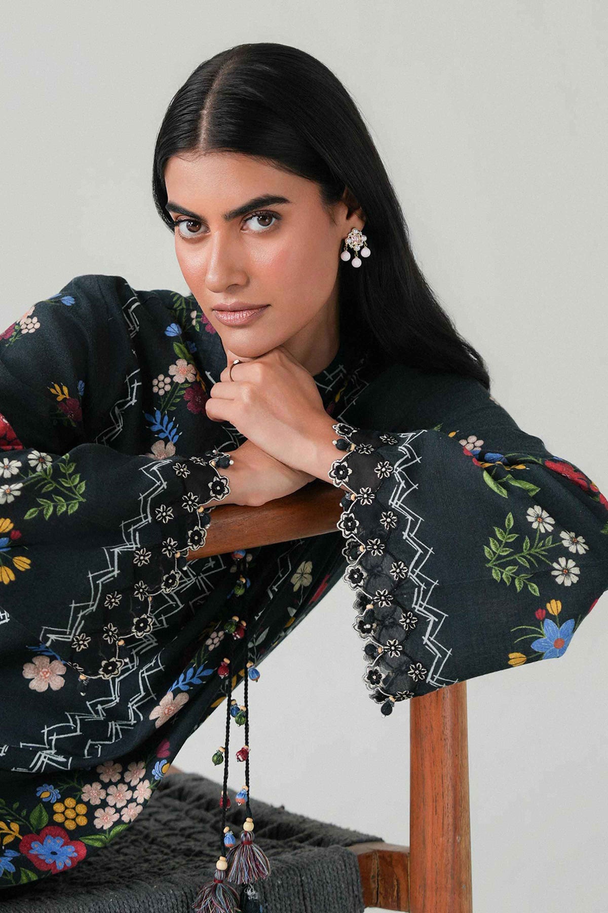 2 Piece - Digital Printed Embroidered Suit - U2STE-NISHA26WV1-36